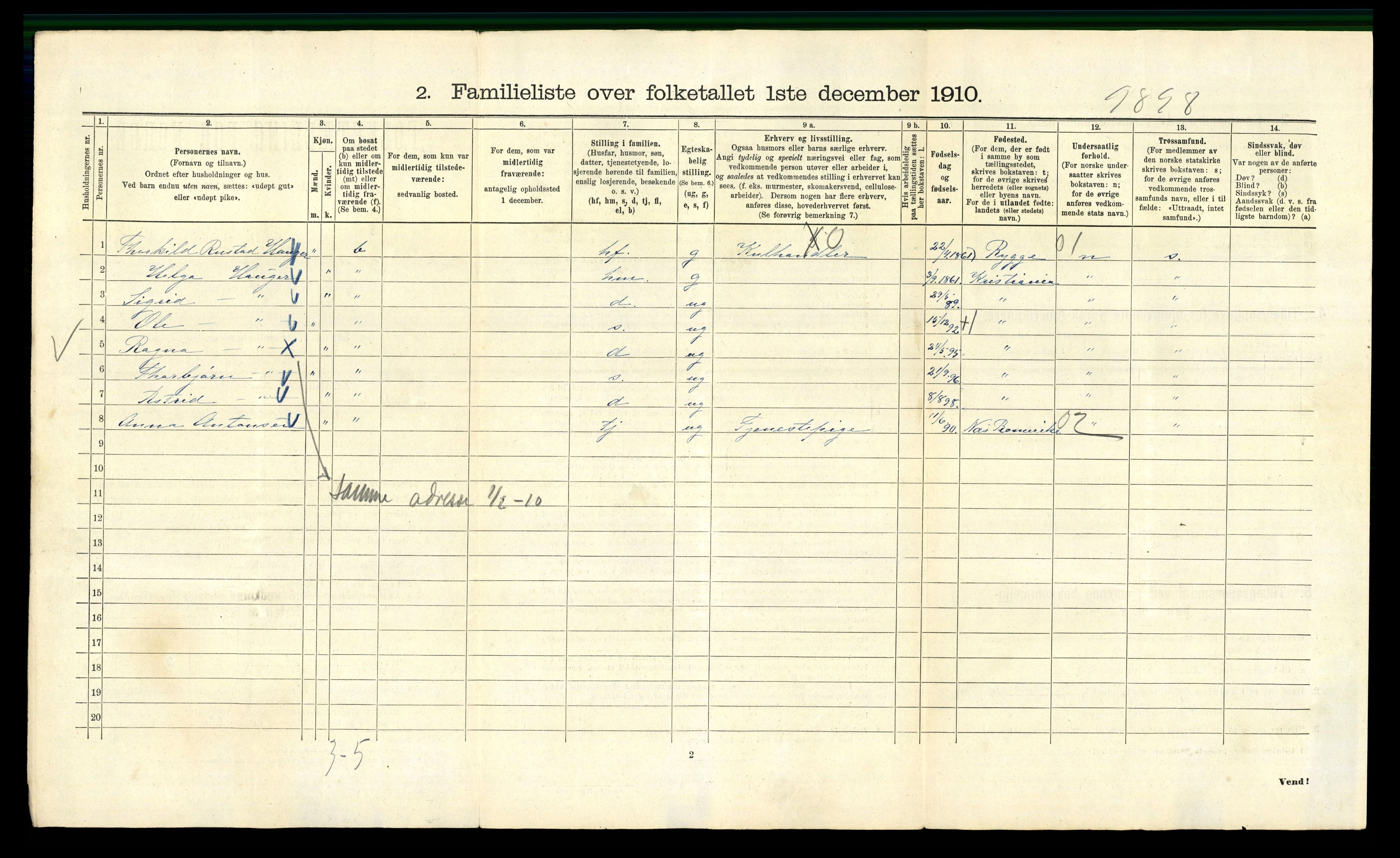 RA, 1910 census for Kristiania, 1910, p. 86204