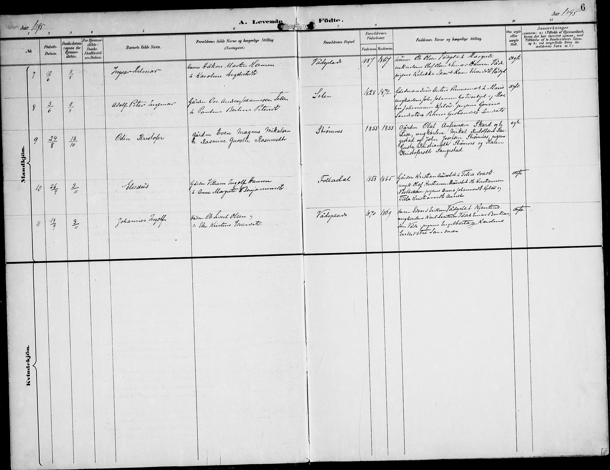 Ministerialprotokoller, klokkerbøker og fødselsregistre - Nord-Trøndelag, SAT/A-1458/745/L0430: Parish register (official) no. 745A02, 1895-1913, p. 6