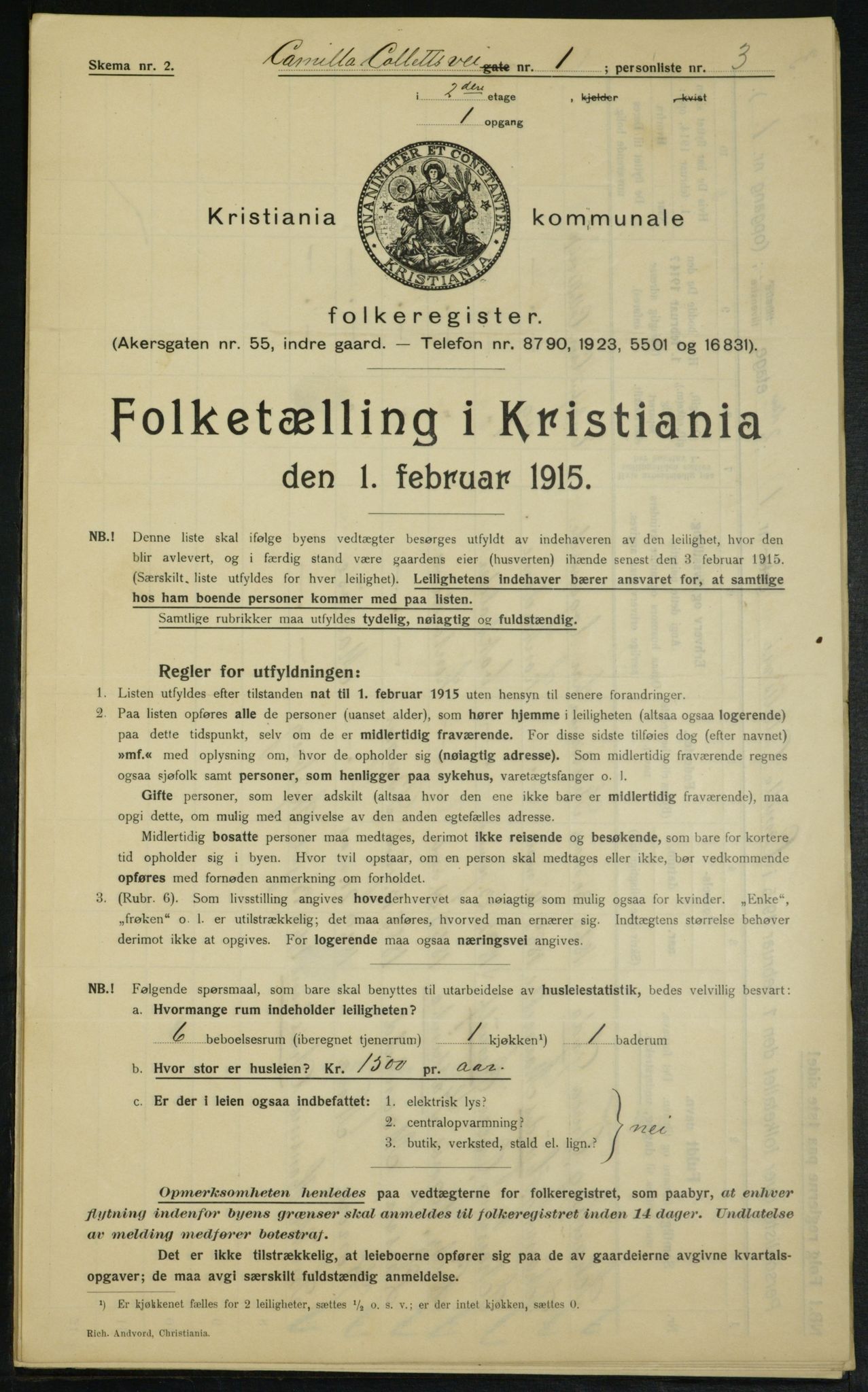 OBA, Municipal Census 1915 for Kristiania, 1915, p. 11612