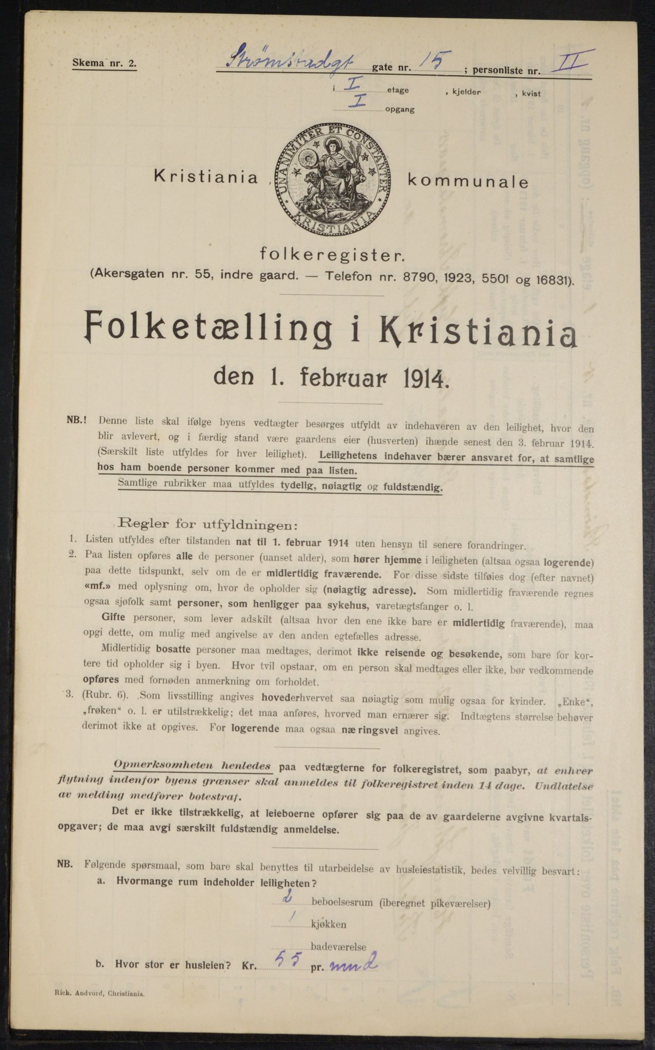 OBA, Municipal Census 1914 for Kristiania, 1914, p. 104620