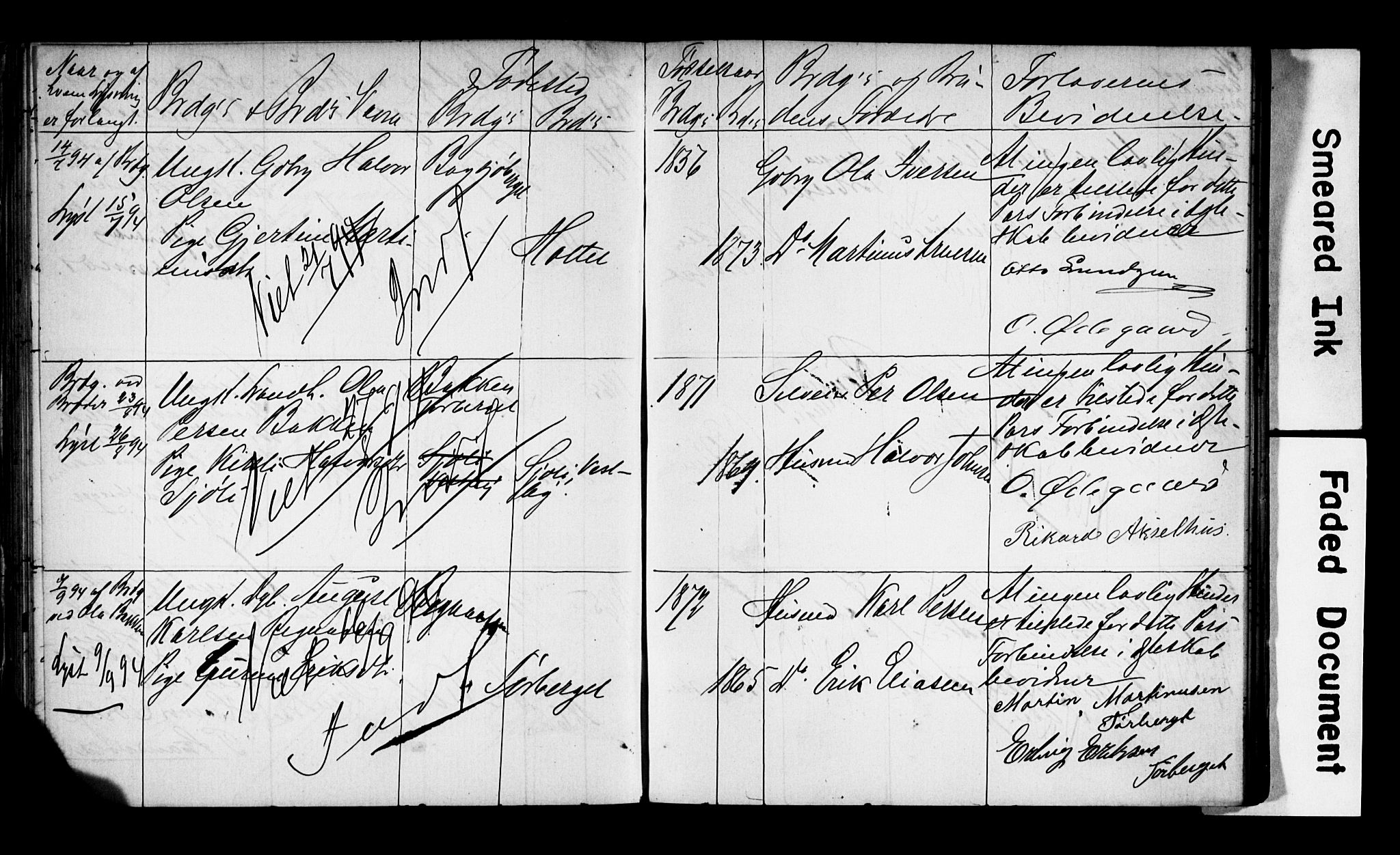 Trysil prestekontor, AV/SAH-PREST-046/I/Ie: Banns register no. 1, 1882-1899