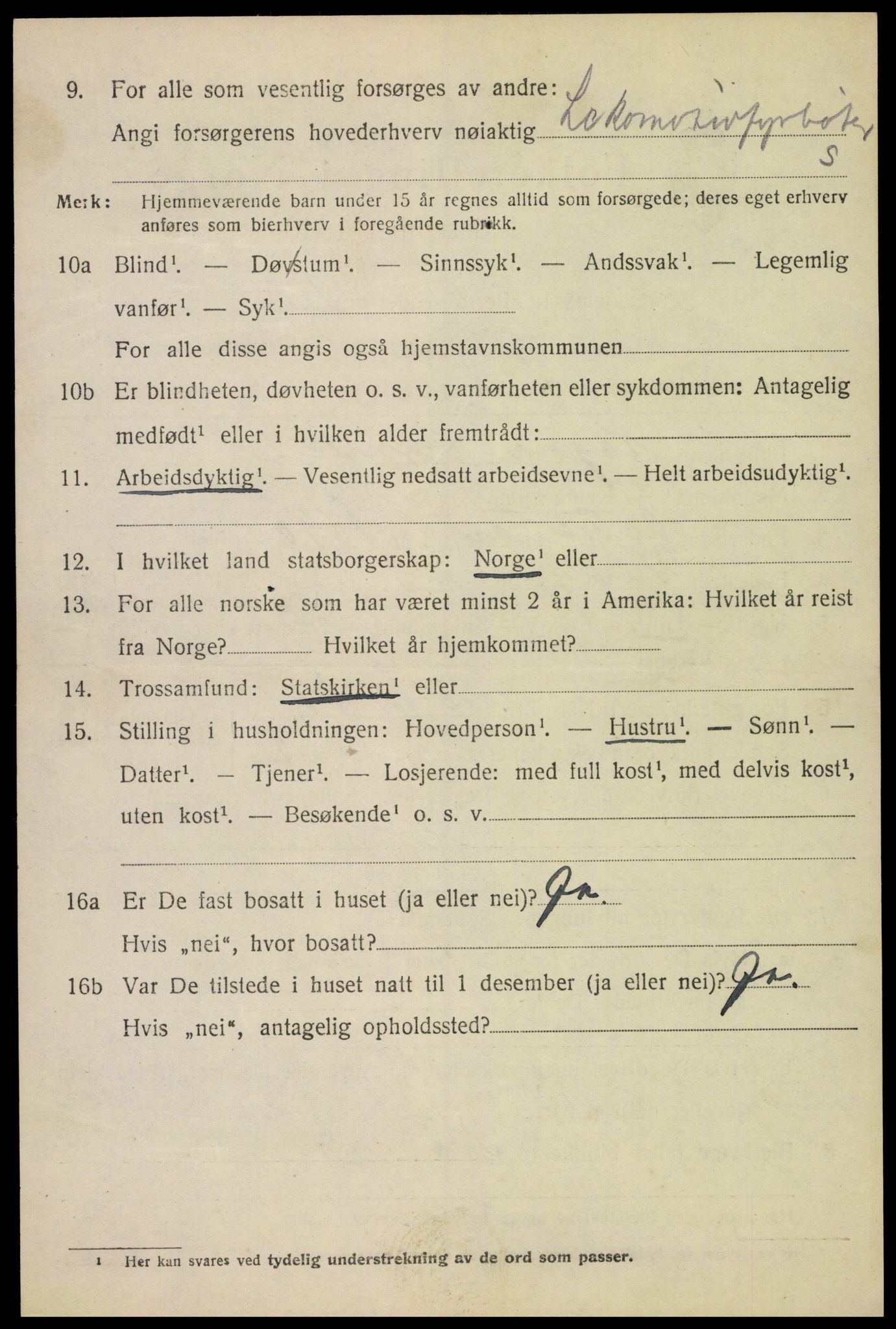 SAH, 1920 census for Vang (Hedmark), 1920, p. 7626