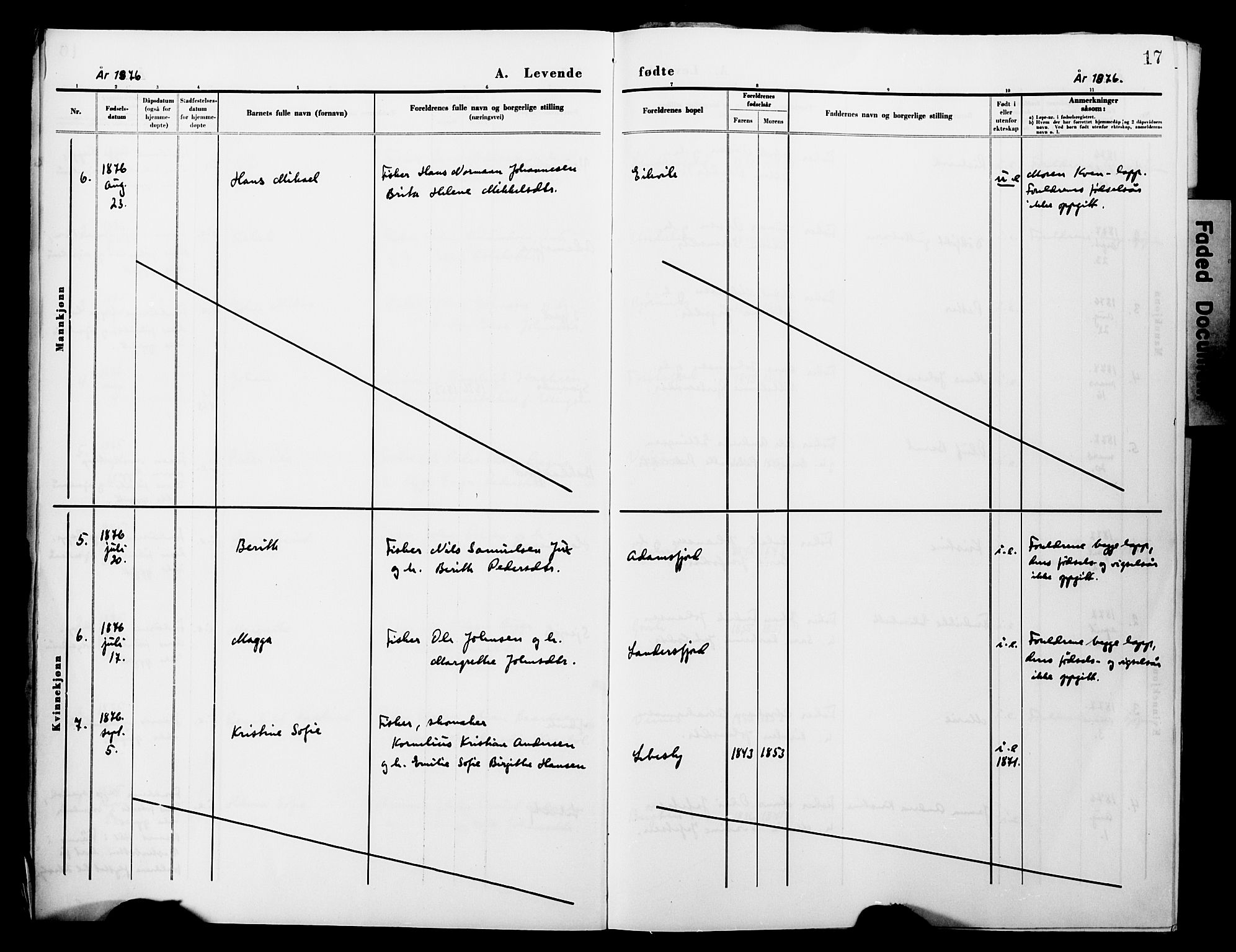 Lebesby sokneprestkontor, SATØ/S-1353/H/Ha/L0004kirke: Parish register (official) no. 4, 1870-1902, p. 17