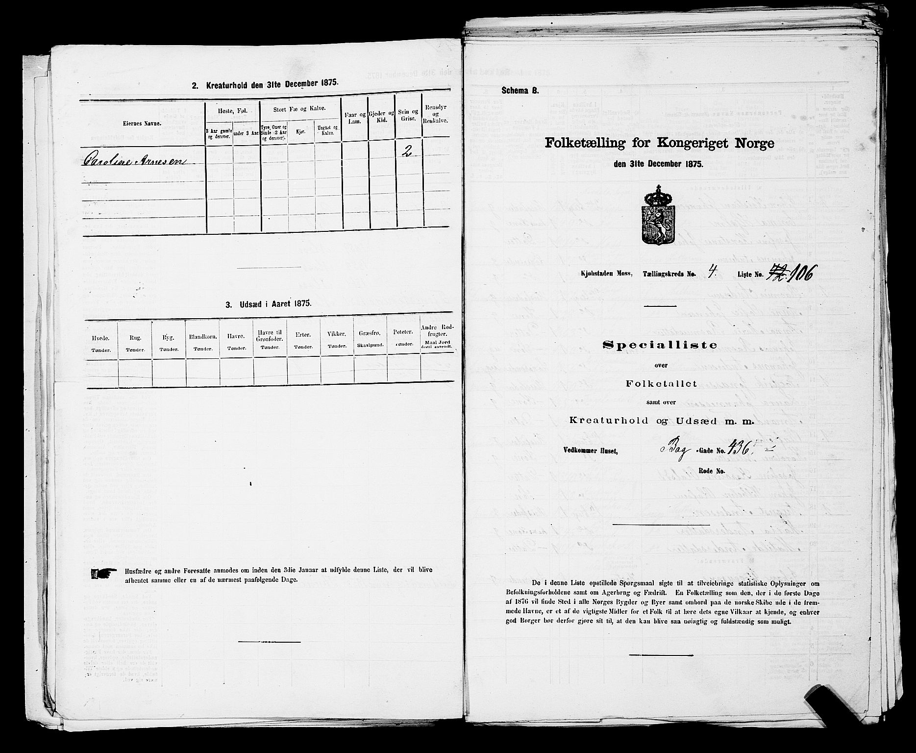 RA, 1875 census for 0104B Moss/Moss, 1875, p. 585
