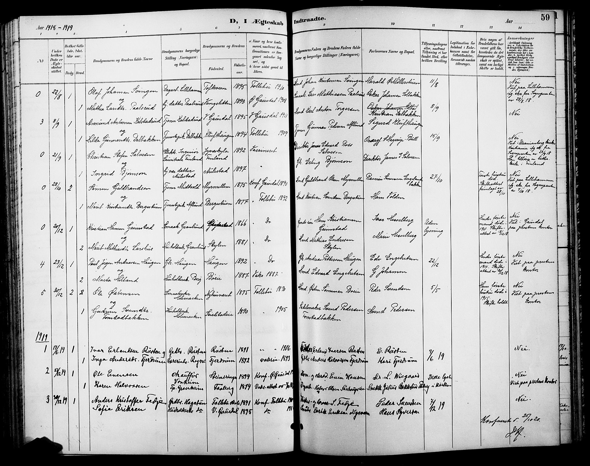 Østre Gausdal prestekontor, SAH/PREST-092/H/Ha/Hab/L0003: Parish register (copy) no. 3, 1894-1915, p. 59