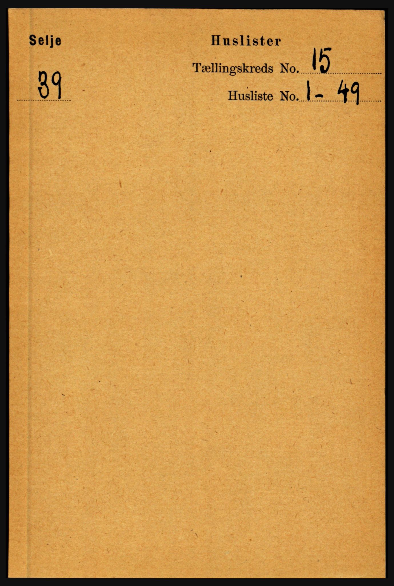 RA, 1891 census for 1441 Selje, 1891, p. 4643