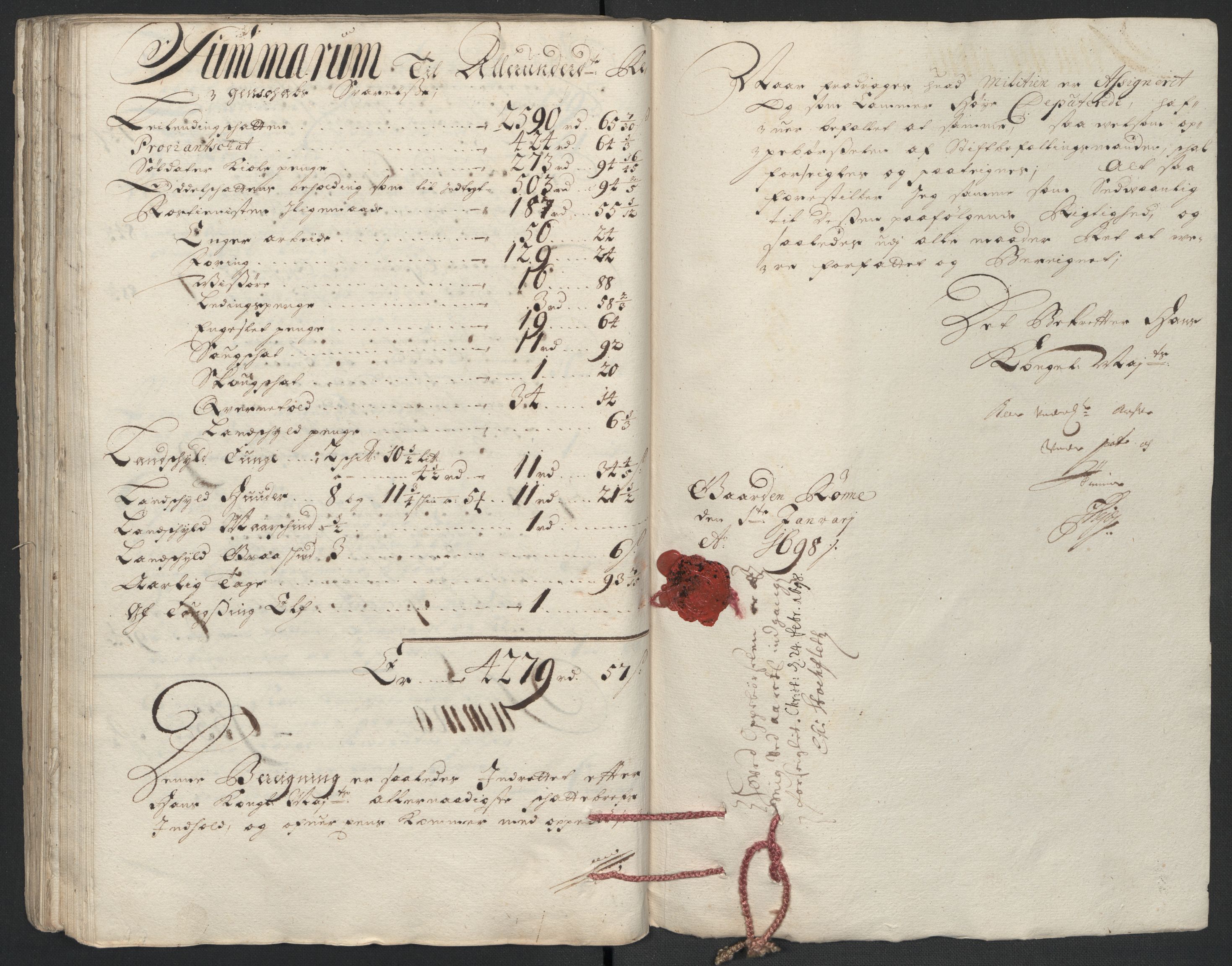 Rentekammeret inntil 1814, Reviderte regnskaper, Fogderegnskap, RA/EA-4092/R13/L0835: Fogderegnskap Solør, Odal og Østerdal, 1697, p. 149
