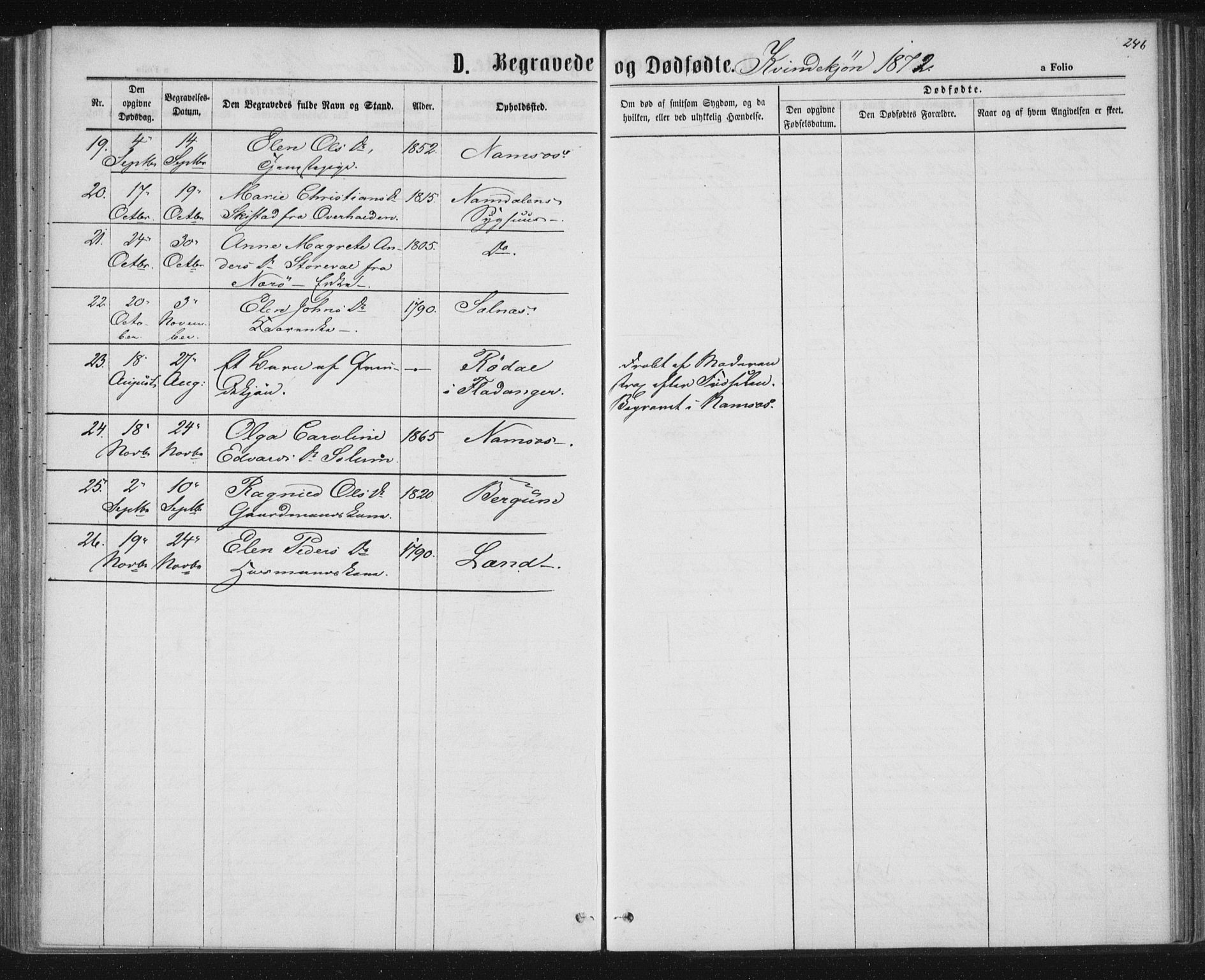 Ministerialprotokoller, klokkerbøker og fødselsregistre - Nord-Trøndelag, AV/SAT-A-1458/768/L0570: Parish register (official) no. 768A05, 1865-1874, p. 246