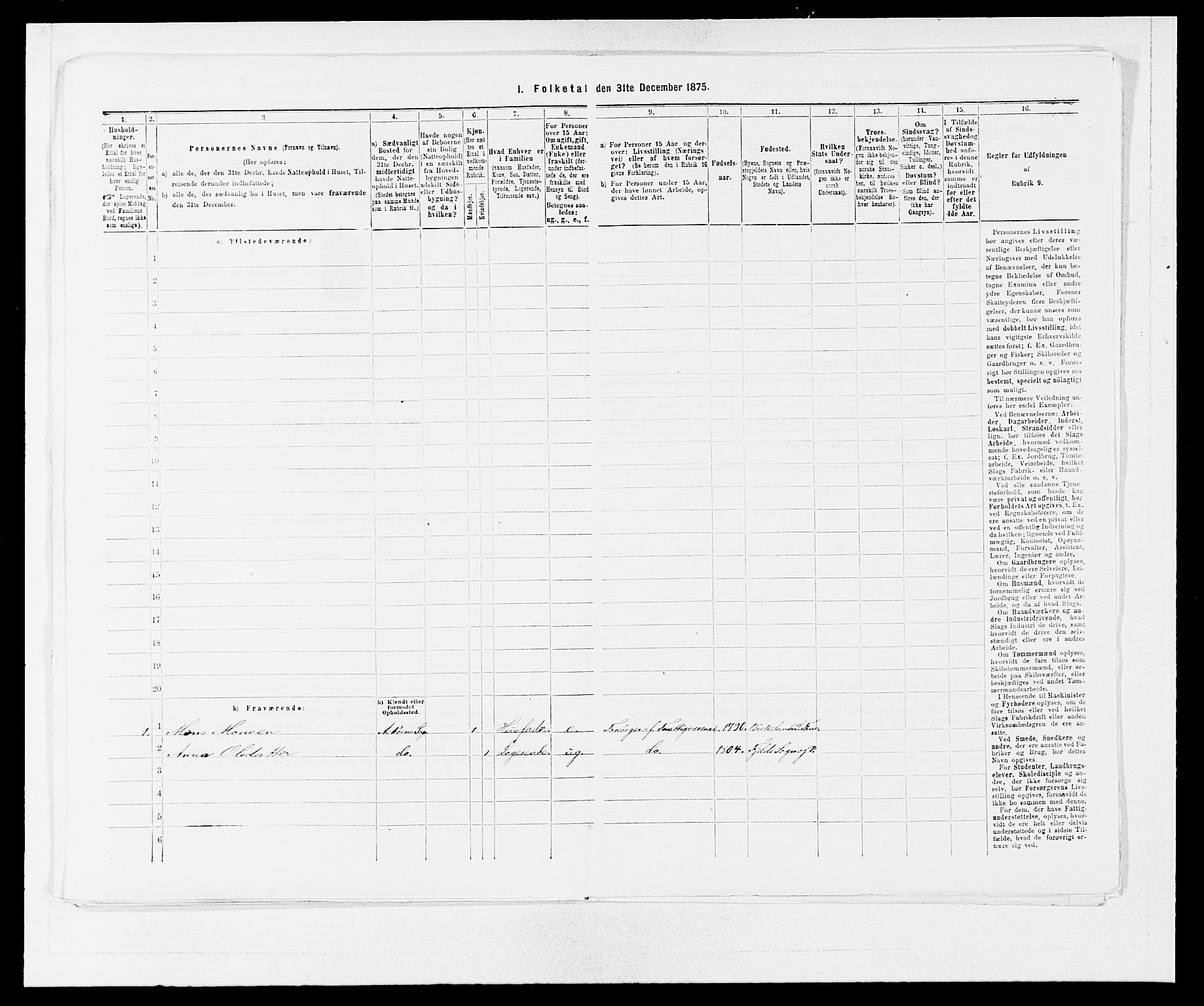 SAB, 1875 census for 1249P Fana, 1875, p. 329