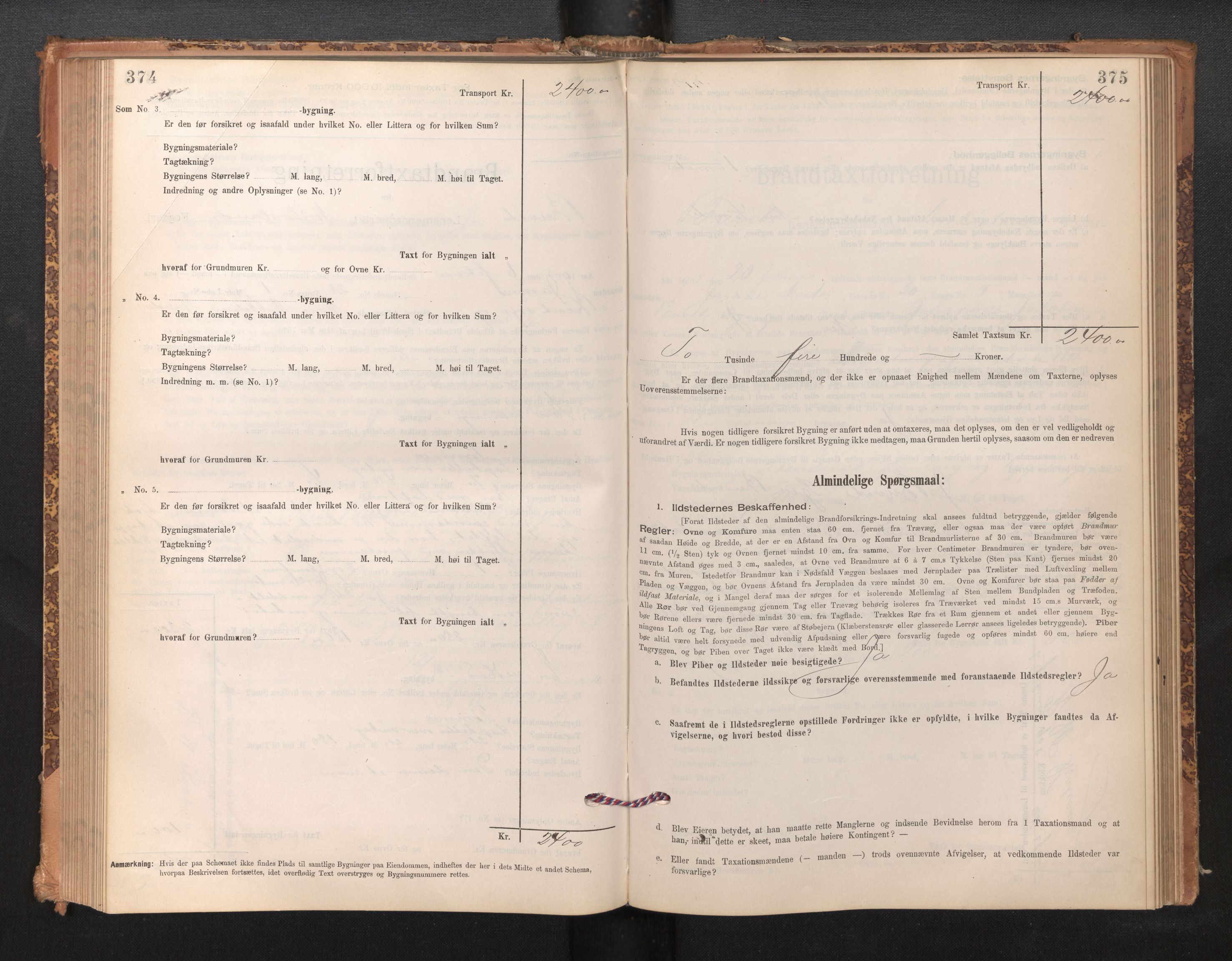 Lensmannen i Bruvik, SAB/A-31301/0012/L0006: Branntakstprotokoll, skjematakst, 1894-1906, p. 374-375