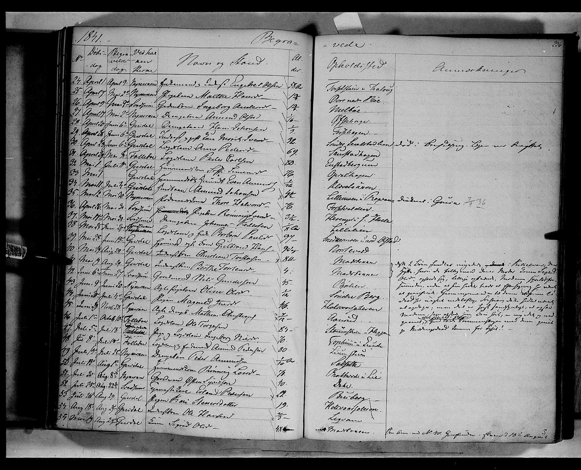 Gausdal prestekontor, SAH/PREST-090/H/Ha/Haa/L0007: Parish register (official) no. 7, 1840-1850, p. 236