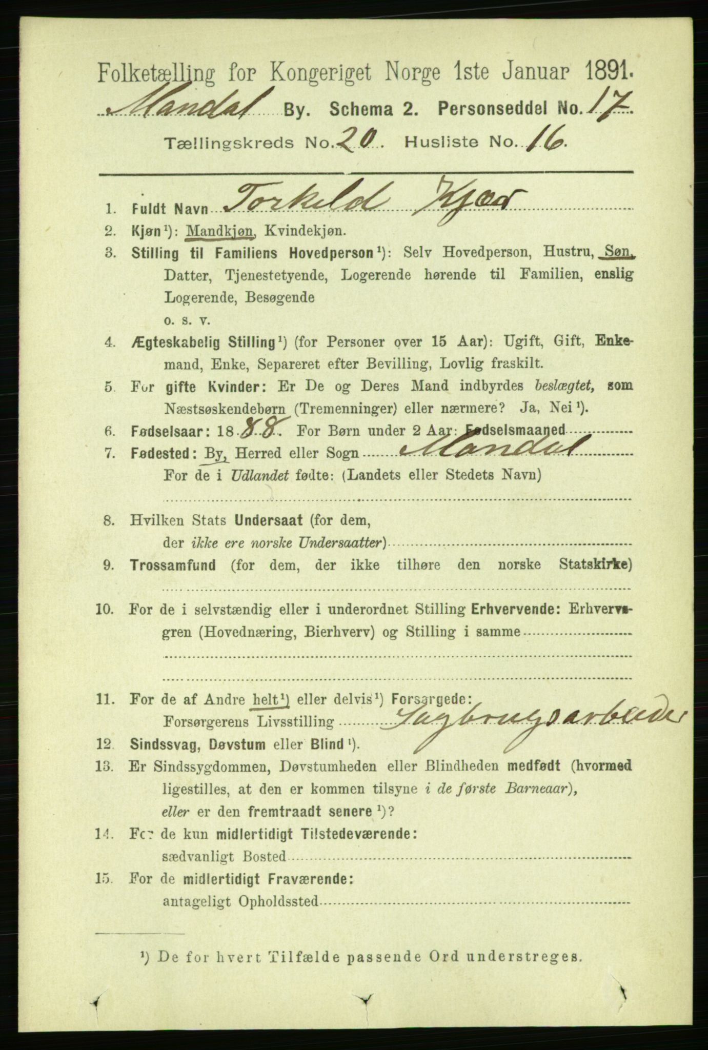 RA, 1891 census for 1002 Mandal, 1891, p. 4053