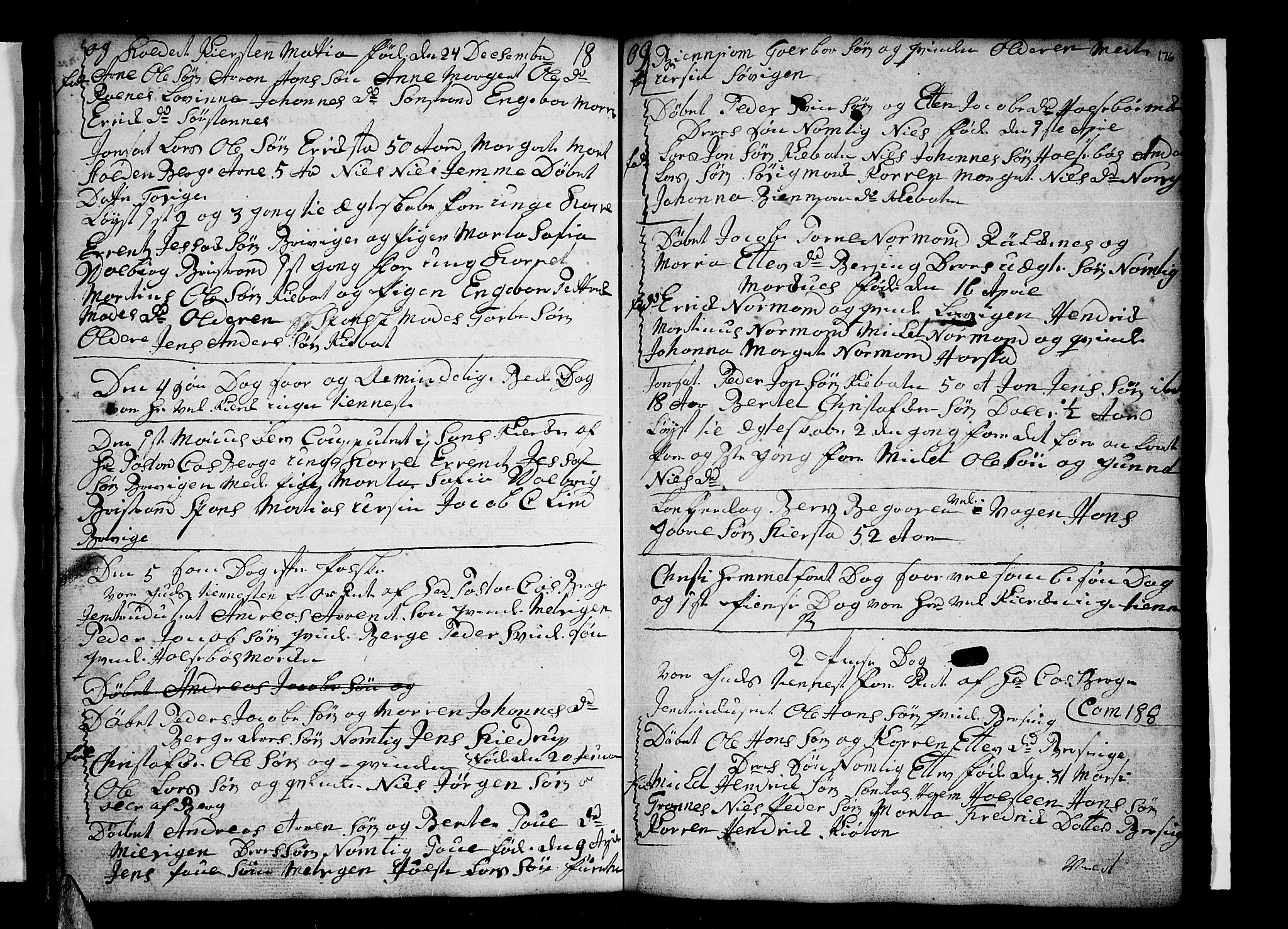 Trondenes sokneprestkontor, AV/SATØ-S-1319/H/Hb/L0002klokker: Parish register (copy) no. 2, 1795-1818, p. 176