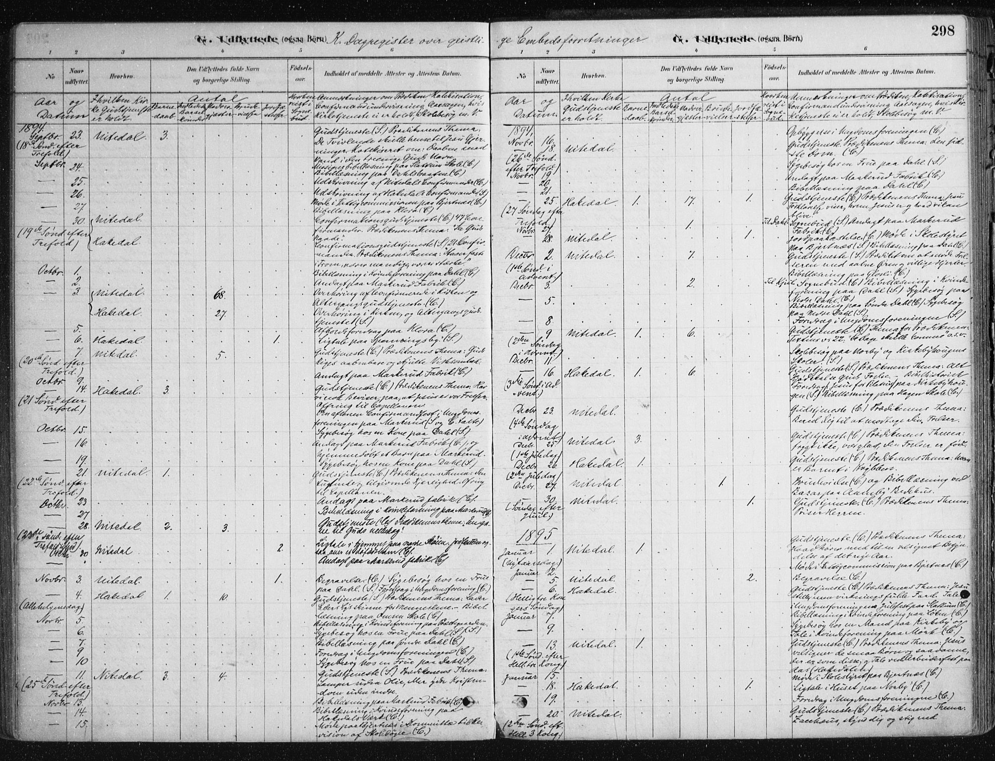 Nittedal prestekontor Kirkebøker, SAO/A-10365a/F/Fa/L0007: Parish register (official) no. I 7, 1879-1901, p. 298