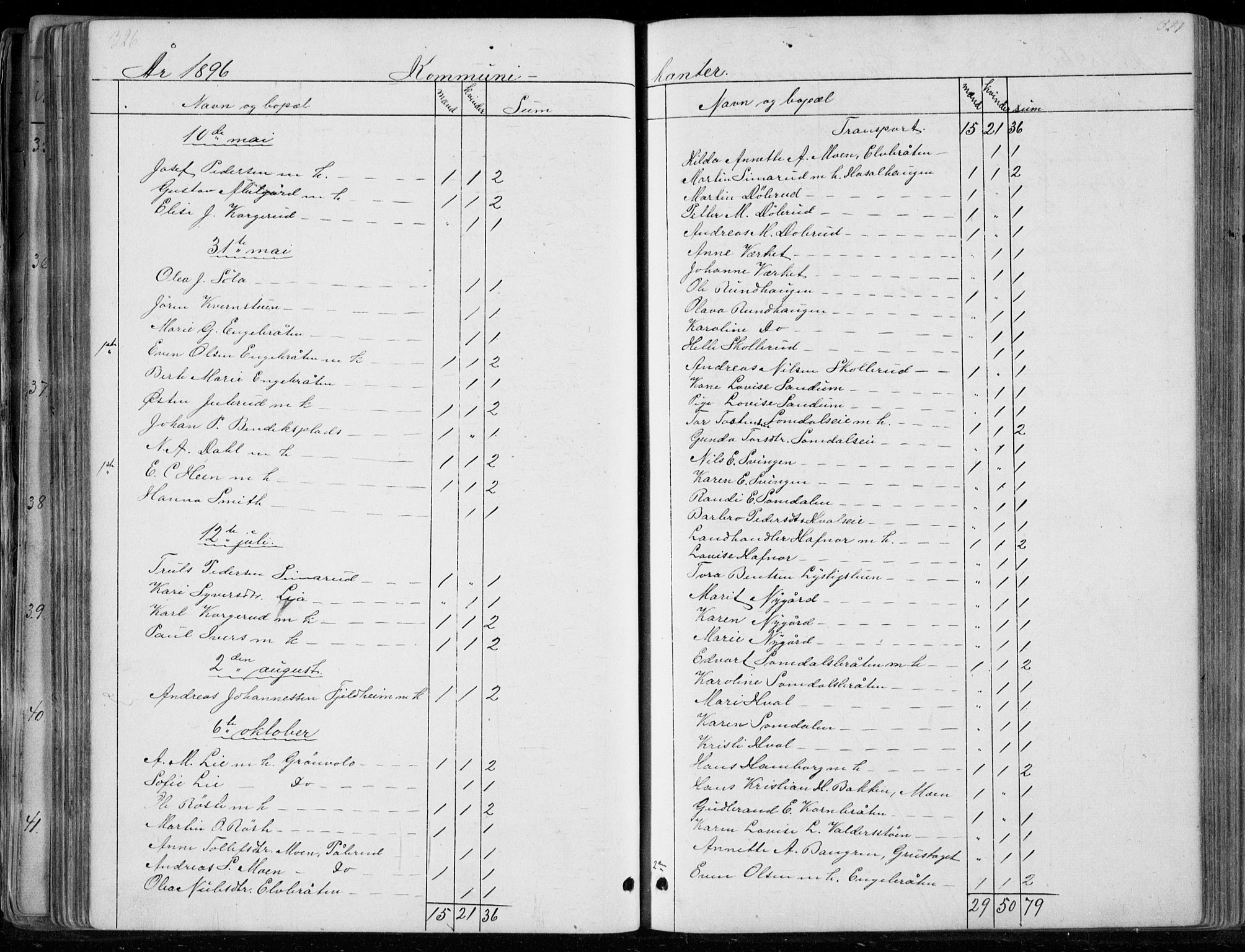 Ådal kirkebøker, SAKO/A-248/G/Gc/L0001: Parish register (copy) no. III 1, 1862-1898, p. 326-327