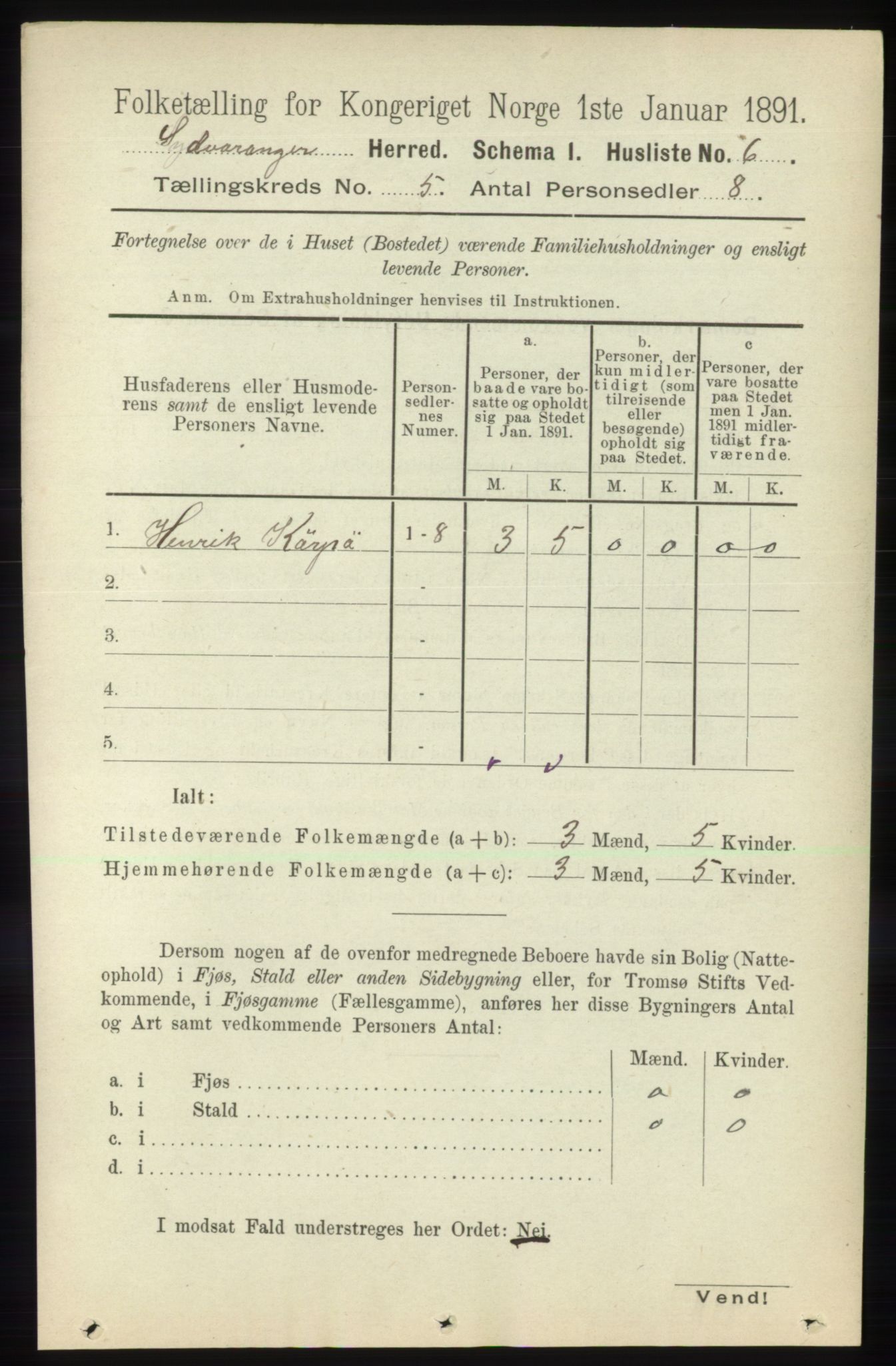 RA, 1891 census for 2030 Sør-Varanger, 1891, p. 1525