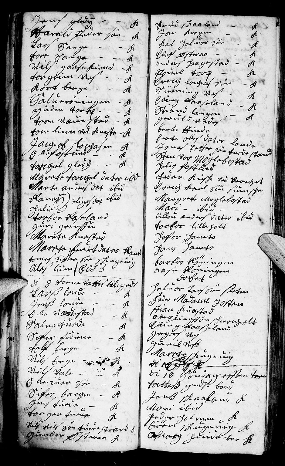 Holt sokneprestkontor, SAK/1111-0021/F/Fb/L0002: Parish register (copy) no. B 2, 1715-1727, p. 58