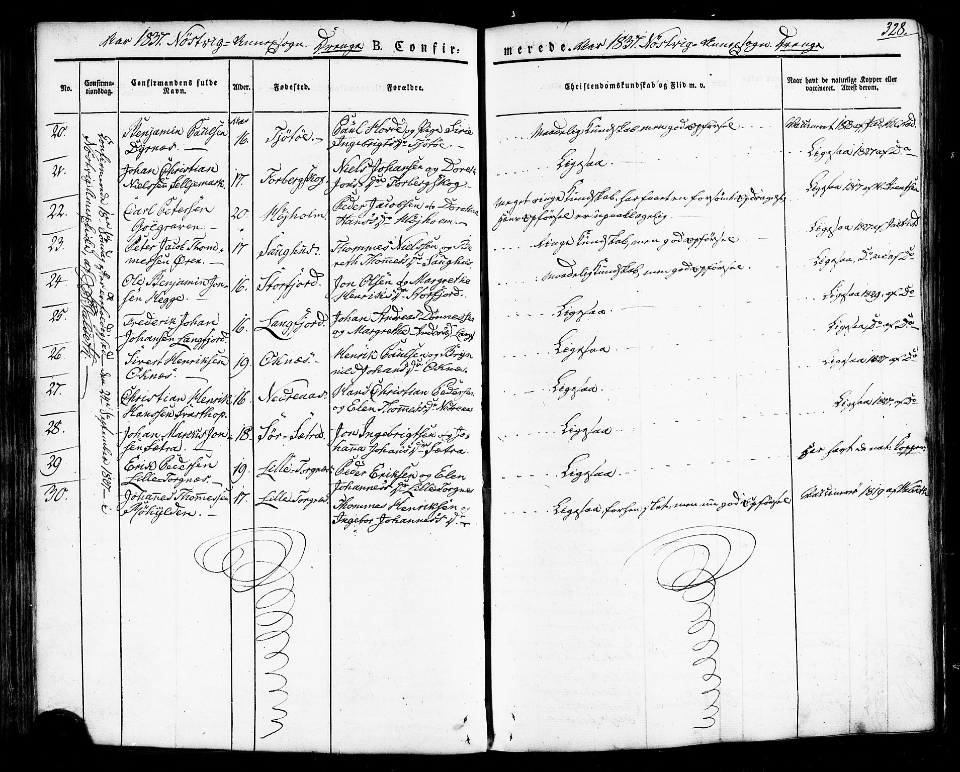 Ministerialprotokoller, klokkerbøker og fødselsregistre - Nordland, SAT/A-1459/814/L0224: Parish register (official) no. 814A05, 1834-1874, p. 328
