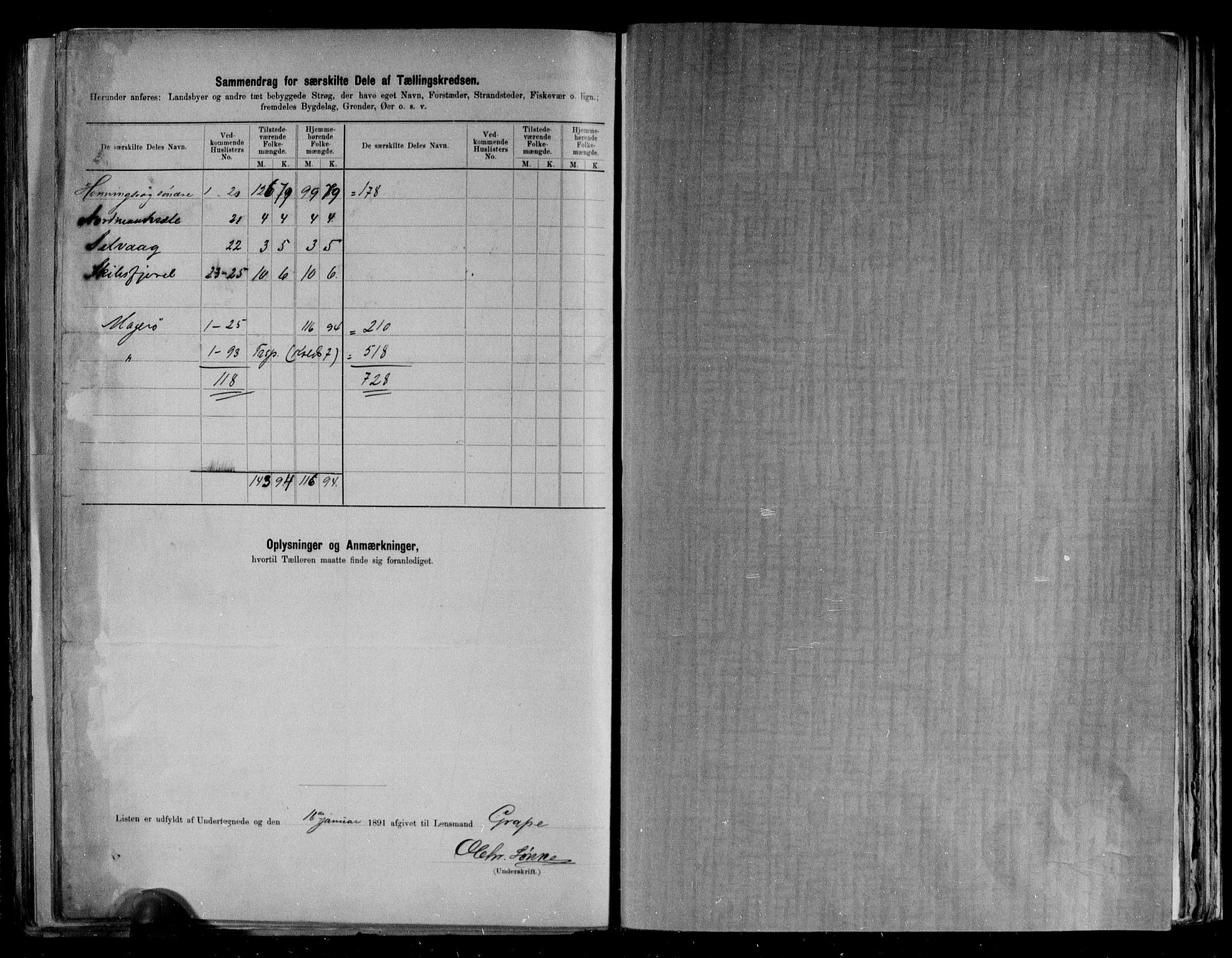 RA, 1891 census for 2019 Kjelvik, 1891, p. 24