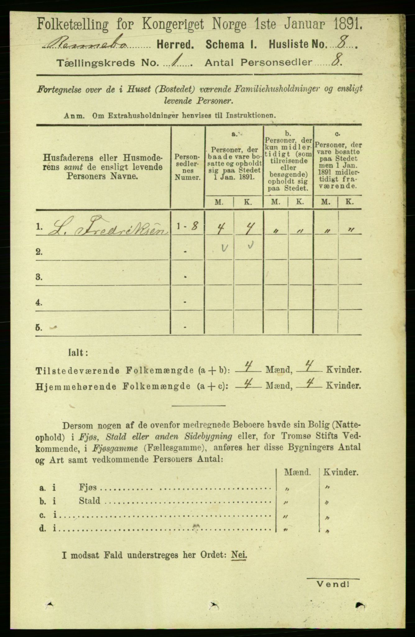 RA, 1891 census for 1635 Rennebu, 1891, p. 26