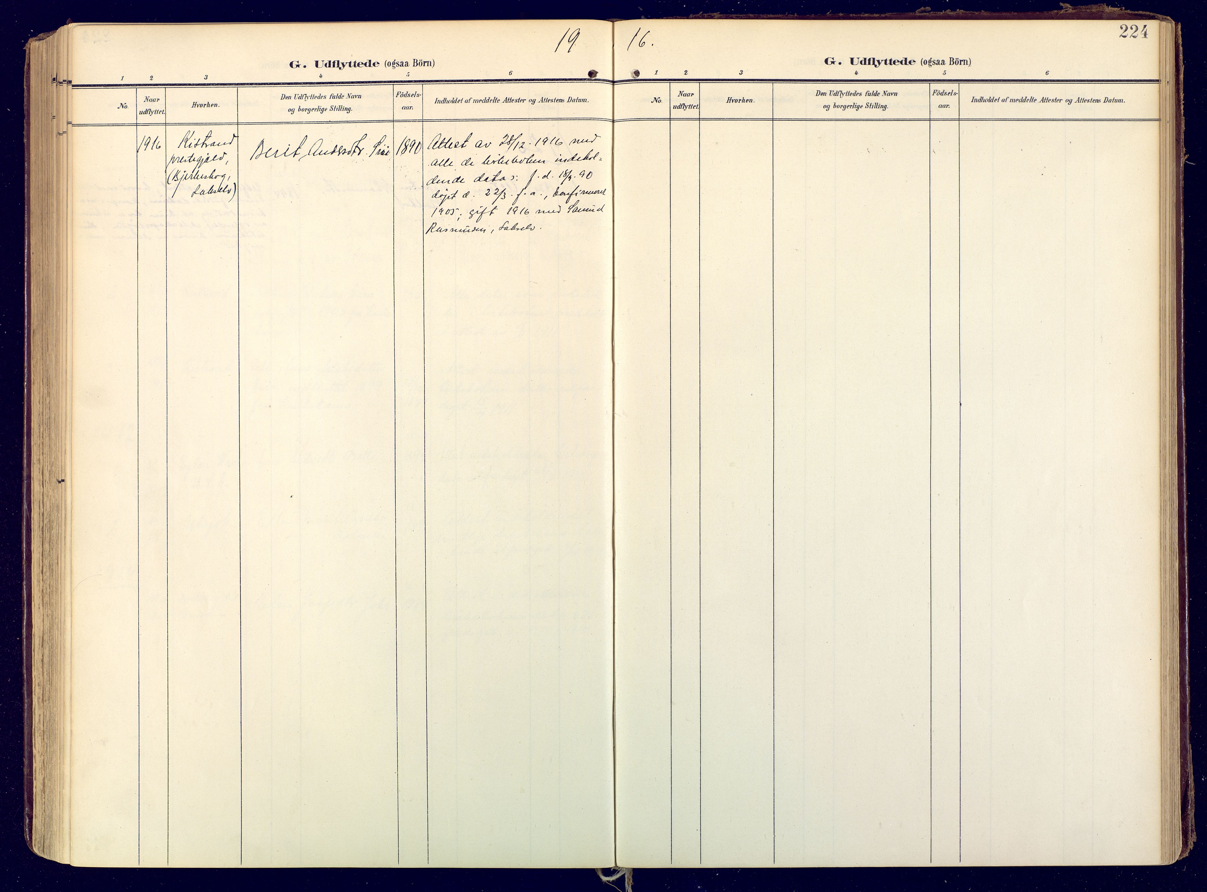 Karasjok sokneprestkontor, AV/SATØ-S-1352/H/Ha: Parish register (official) no. 3, 1907-1926, p. 224