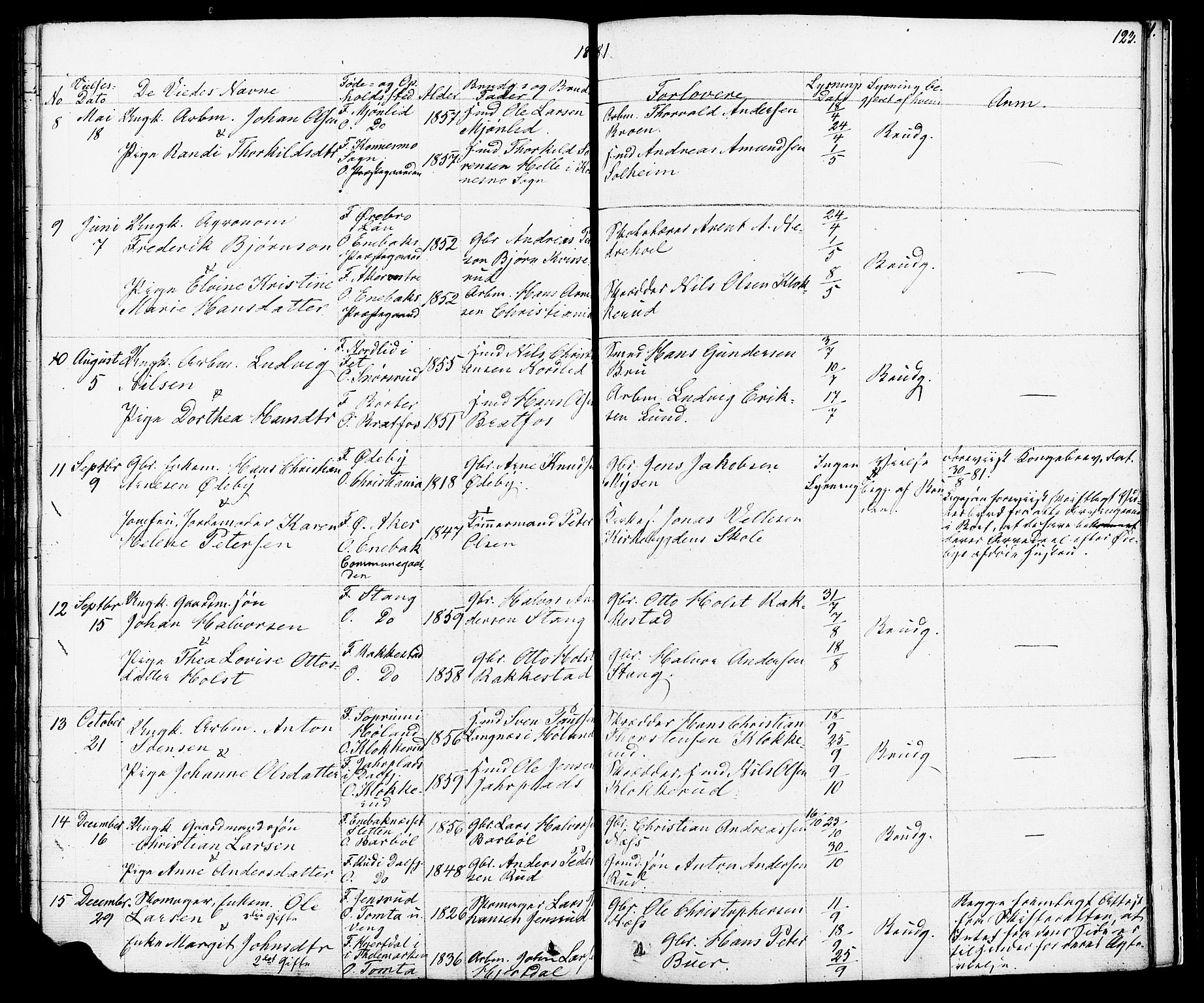Enebakk prestekontor Kirkebøker, SAO/A-10171c/F/Fa/L0012: Parish register (official) no. I 12, 1832-1882, p. 123