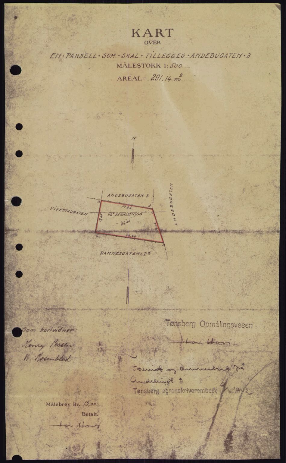 Tønsberg sorenskriveri, AV/SAKO-A-130/G/Ga/Gaa/L0016: Mortgage book no. A16, 1944-1945, Diary no: : 63/1945