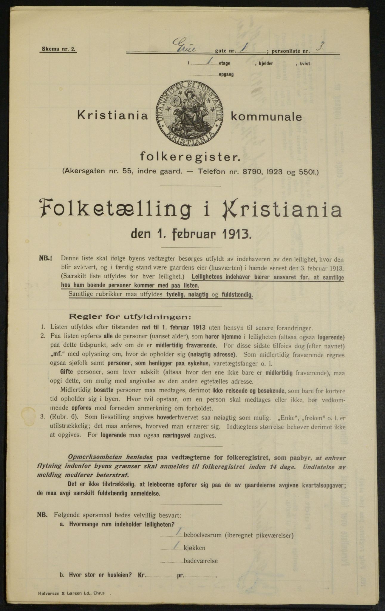 OBA, Municipal Census 1913 for Kristiania, 1913, p. 30294