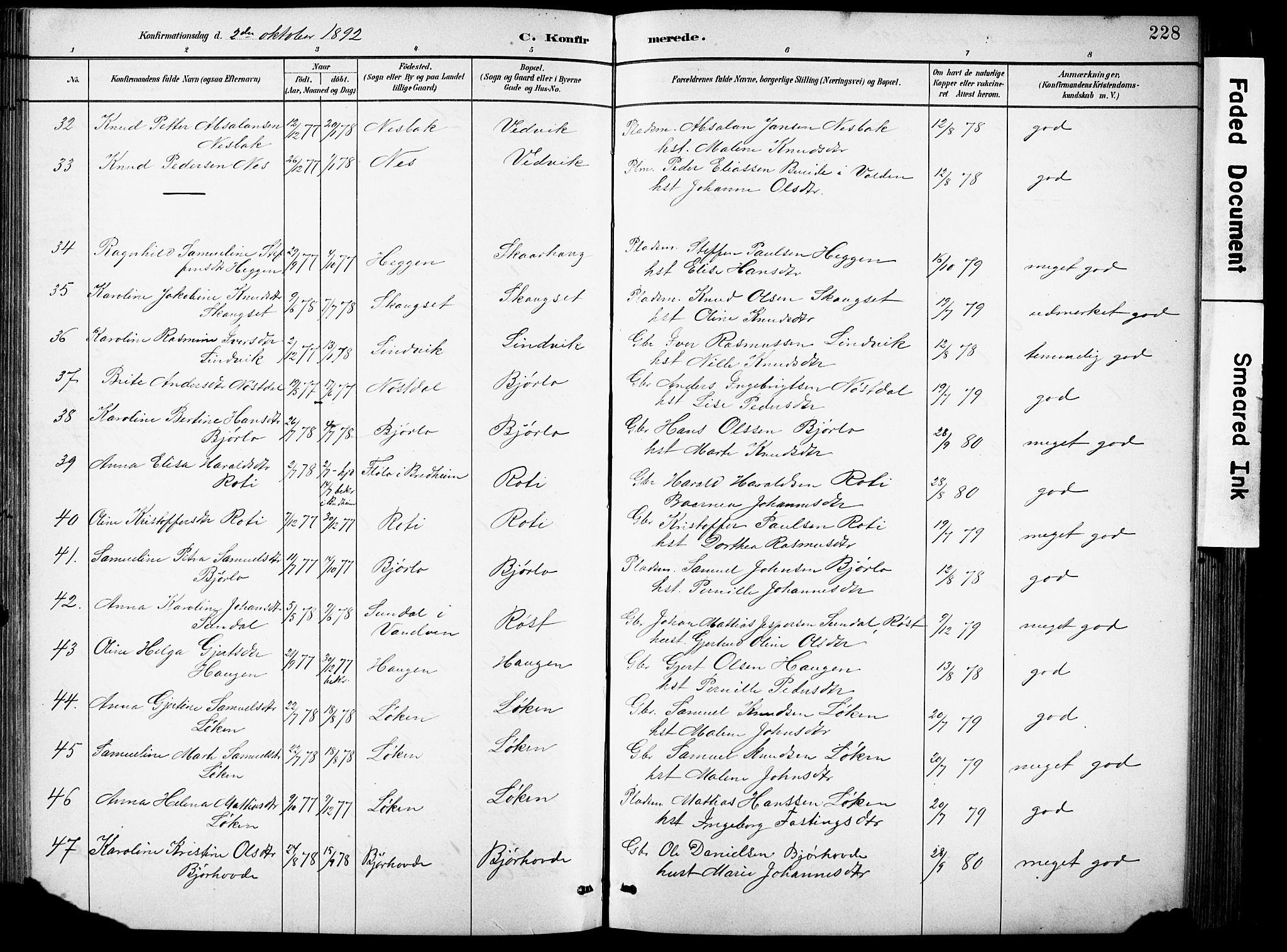 Eid sokneprestembete, AV/SAB-A-82301/H/Hab/Habb/L0002: Parish register (copy) no. B 2, 1882-1907, p. 228