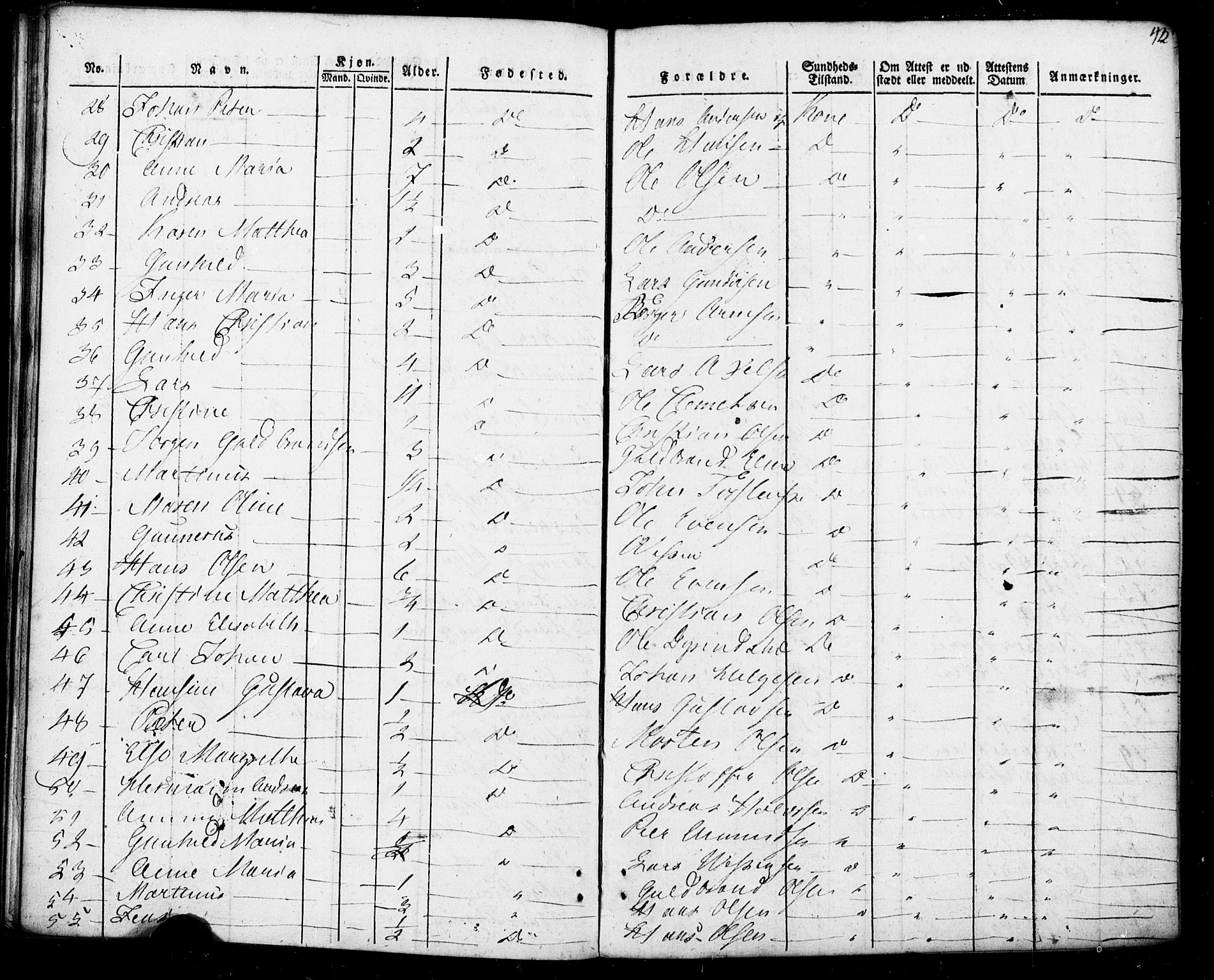 Aker prestekontor kirkebøker, AV/SAO-A-10861/F/L0022: Vaccination register no. 22, 1825-1828, p. 43