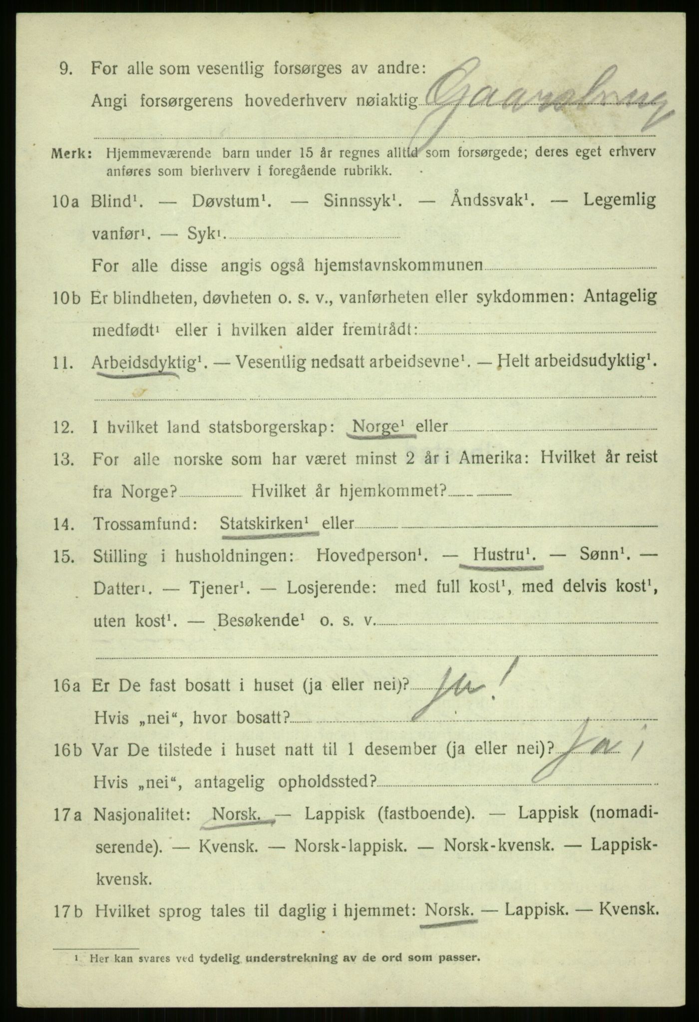 SATØ, 1920 census for Ibestad, 1920, p. 2747