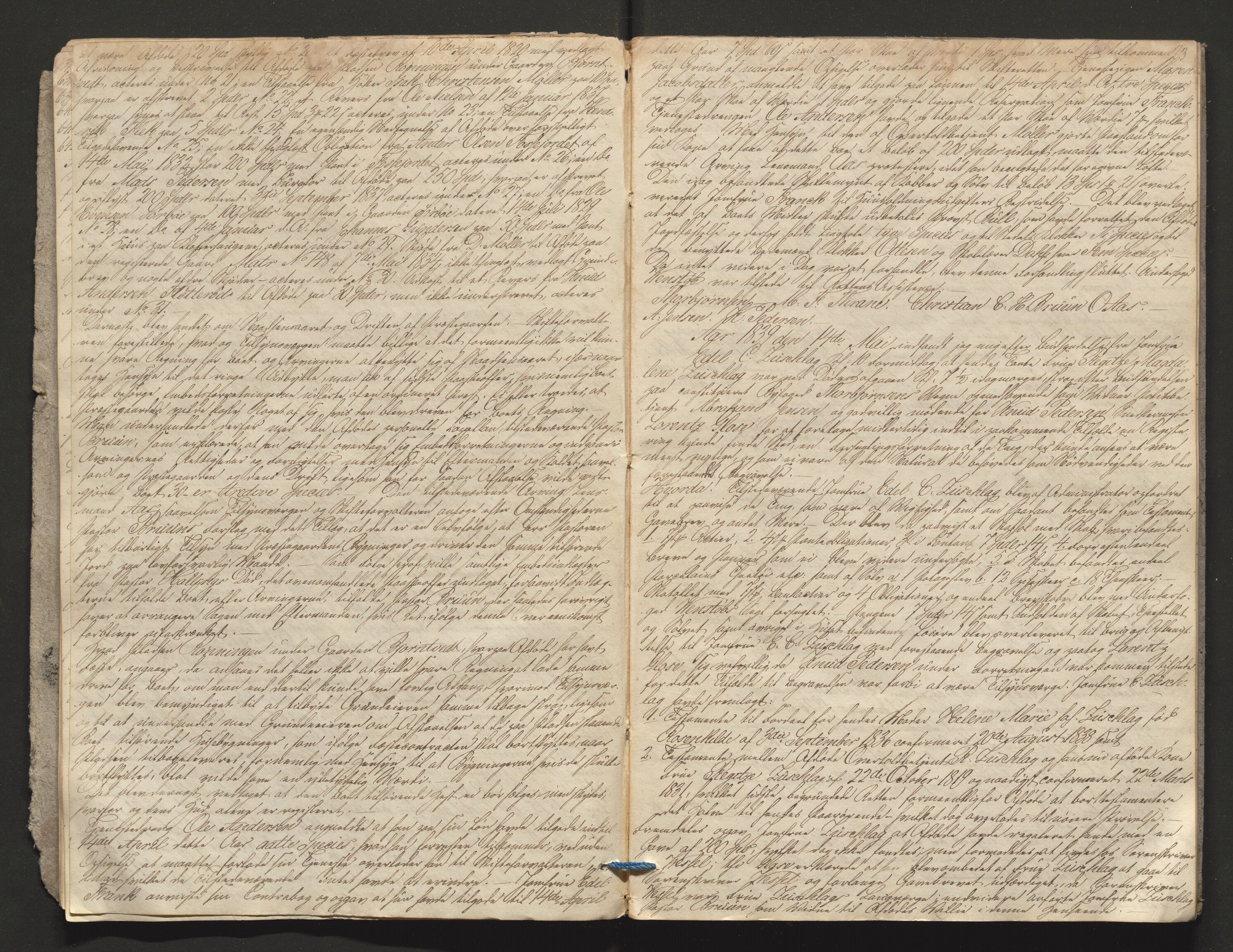 Porsgrunn byfogd, AV/SAKO-A-106/H/Hb/L0003: Skifteprotokoll, 1839-1842, p. 22-23