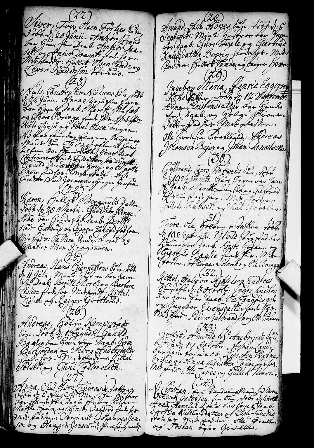 Flesberg kirkebøker, AV/SAKO-A-18/F/Fa/L0002: Parish register (official) no. I 2, 1726-1747