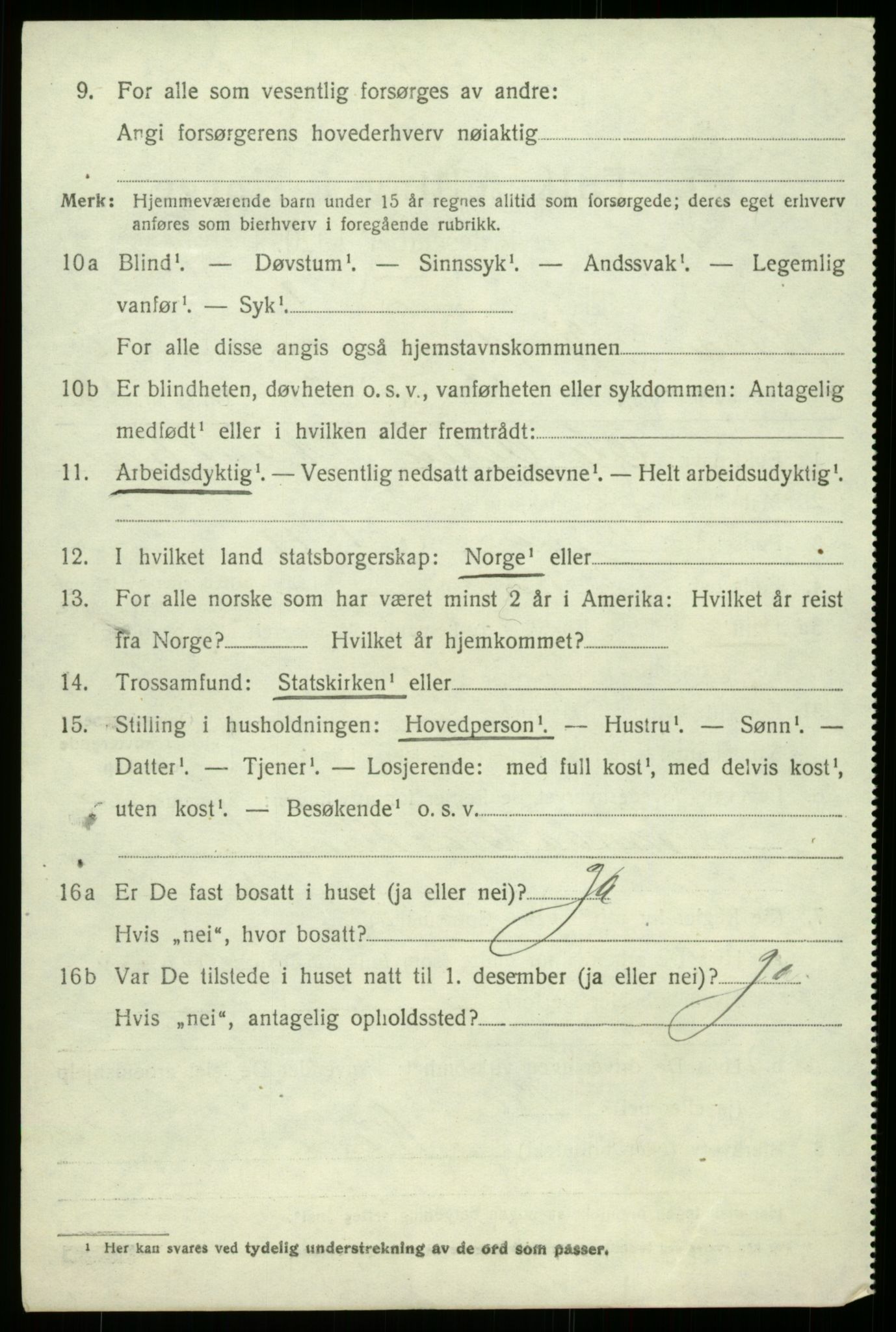 SAB, 1920 census for Kvam, 1920, p. 4728