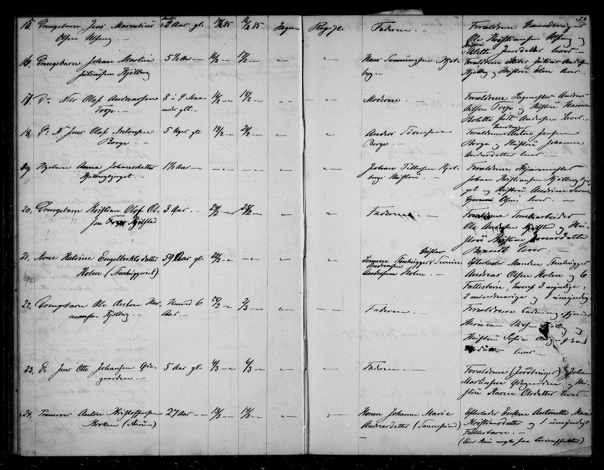 Borge lensmannskontor (Østfold), AV/SAO-A-10176/H/Ha/Haa/L0002: Dødsfallsprotokoll, 1882-1890, p. 28