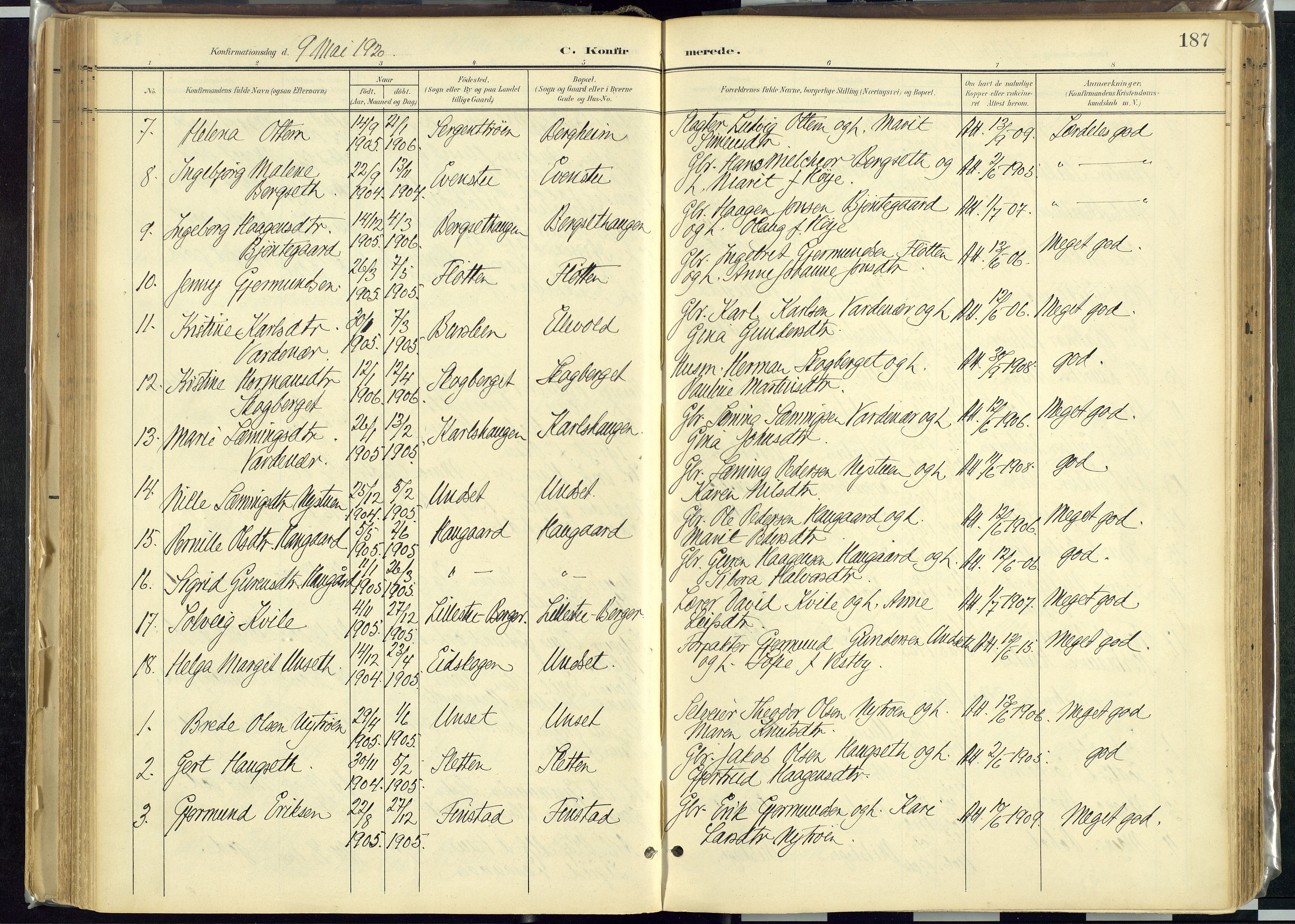 Rendalen prestekontor, AV/SAH-PREST-054/H/Ha/Haa/L0012: Parish register (official) no. 12, 1901-1928, p. 187