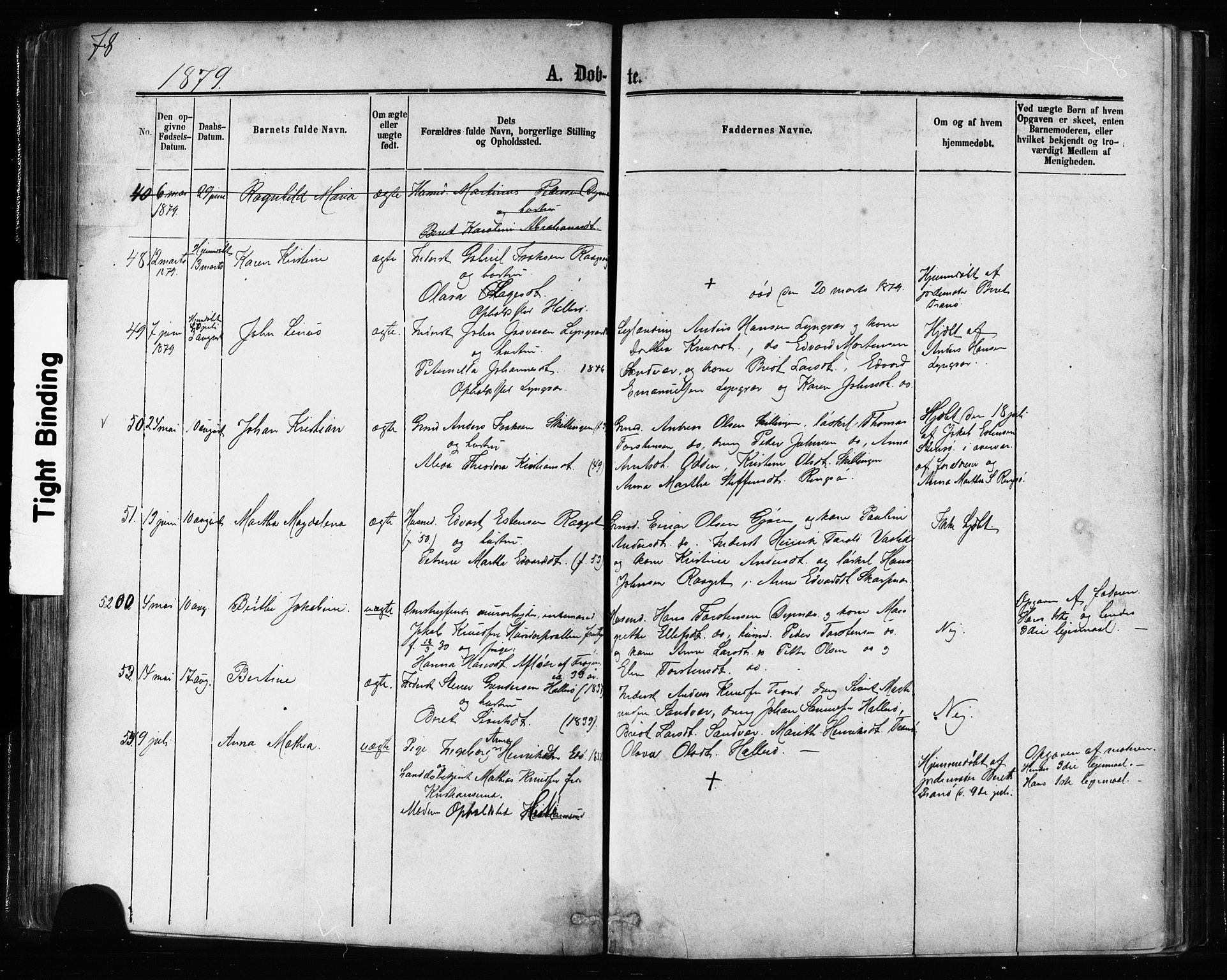 Ministerialprotokoller, klokkerbøker og fødselsregistre - Møre og Romsdal, AV/SAT-A-1454/581/L0938: Parish register (official) no. 581A06, 1873-1879, p. 78