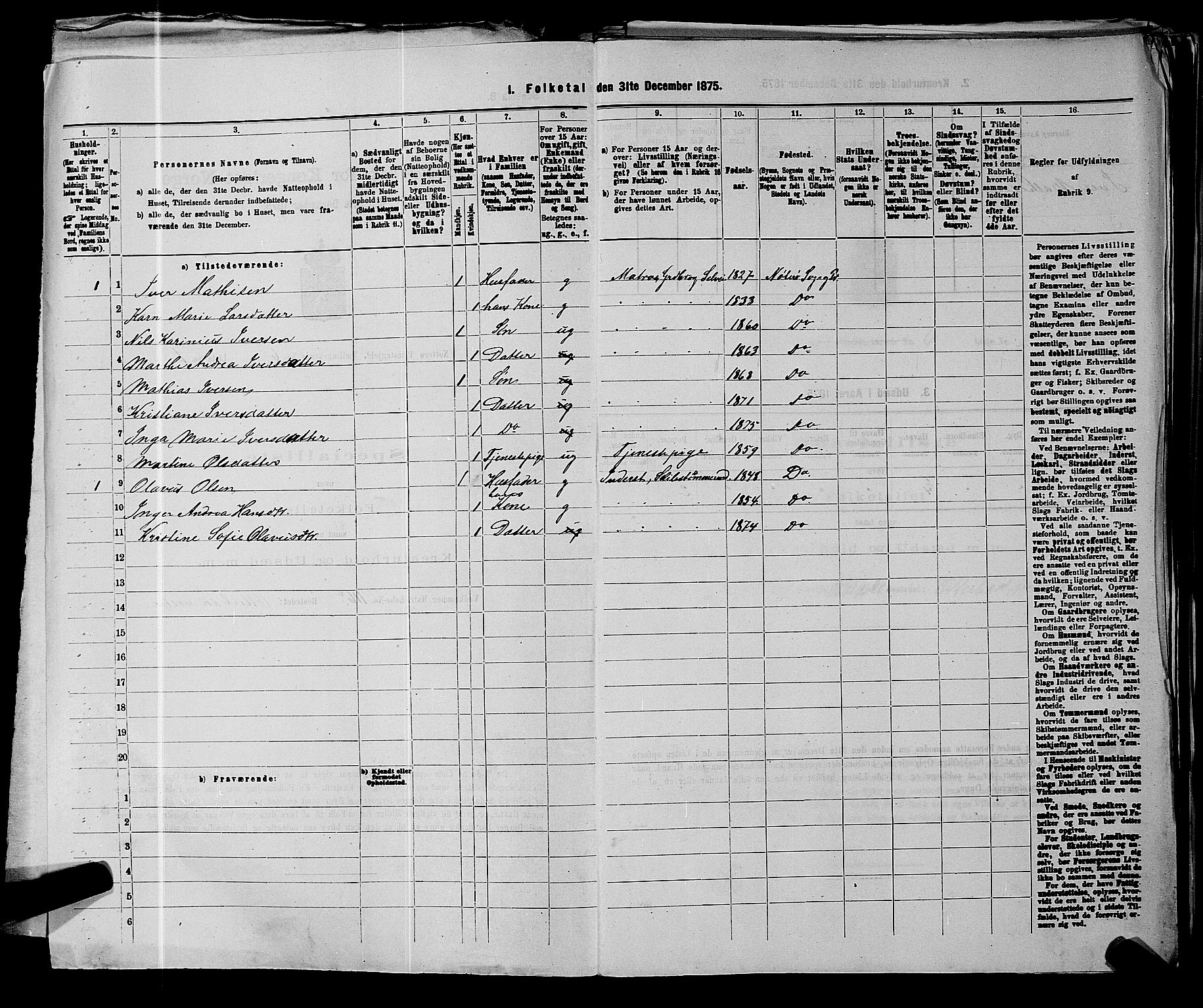 SAKO, 1875 census for 0722P Nøtterøy, 1875, p. 1151