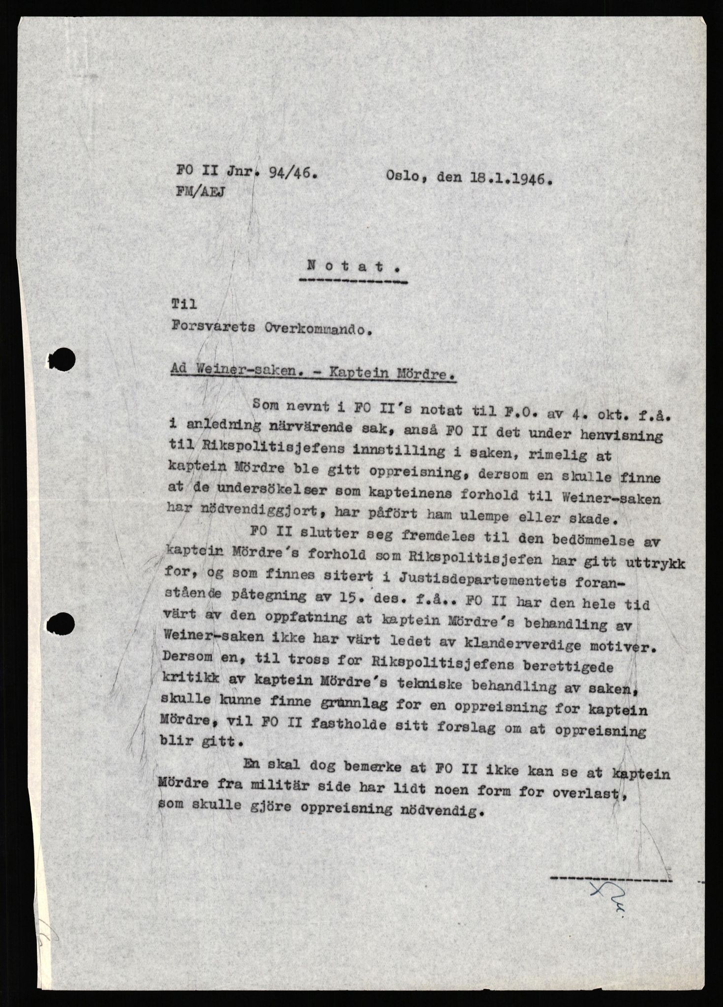 Forsvaret, Forsvarets overkommando II, AV/RA-RAFA-3915/D/Db/L0035: CI Questionaires. Tyske okkupasjonsstyrker i Norge. Tyskere., 1945-1946, p. 232