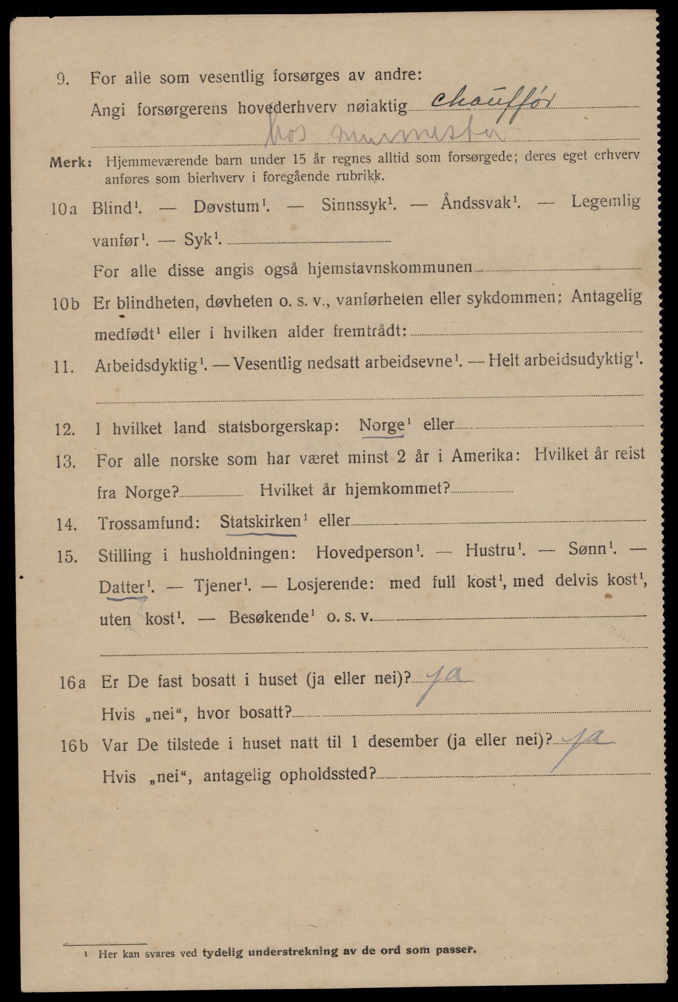 SAST, 1920 census for Stavanger, 1920, p. 61453