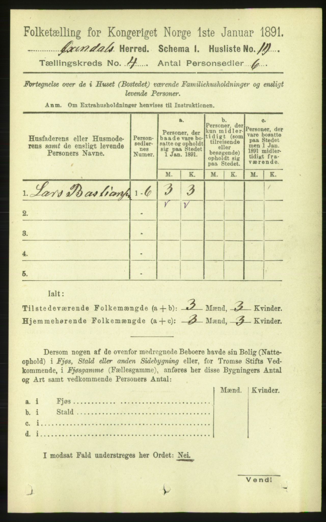 RA, 1891 census for 1561 Øksendal, 1891, p. 827