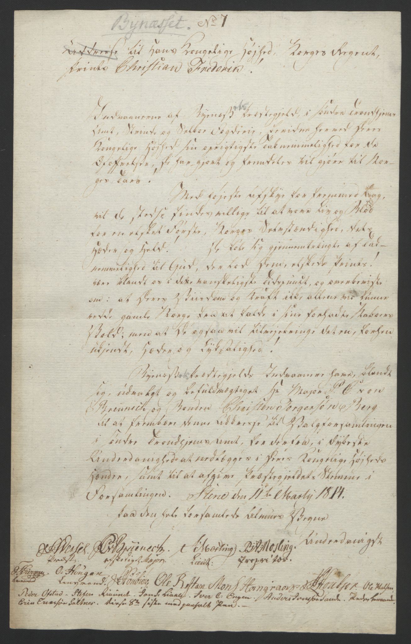 Statsrådssekretariatet, RA/S-1001/D/Db/L0008: Fullmakter for Eidsvollsrepresentantene i 1814. , 1814, p. 433