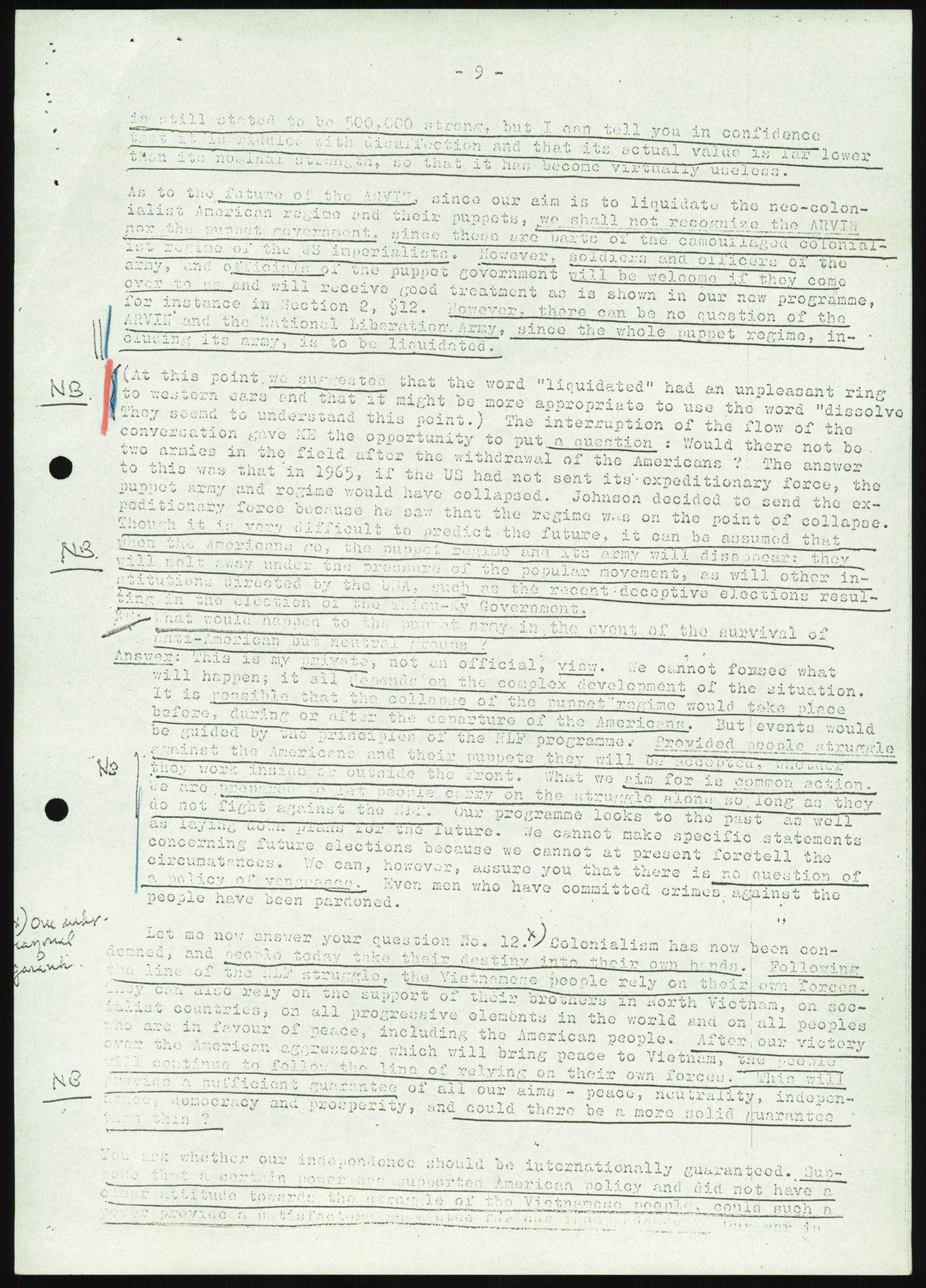Utenriksdepartementet, hovedarkiv, AV/RA-S-6794/D/Da/Daa/L0969/0001: Verdenspolitikk. Fremmede staters politikk. Generelt / Sør-Vietnam: Nobelpristakeres fredsaksjoner (2 mapper), 1967-1969, p. 42