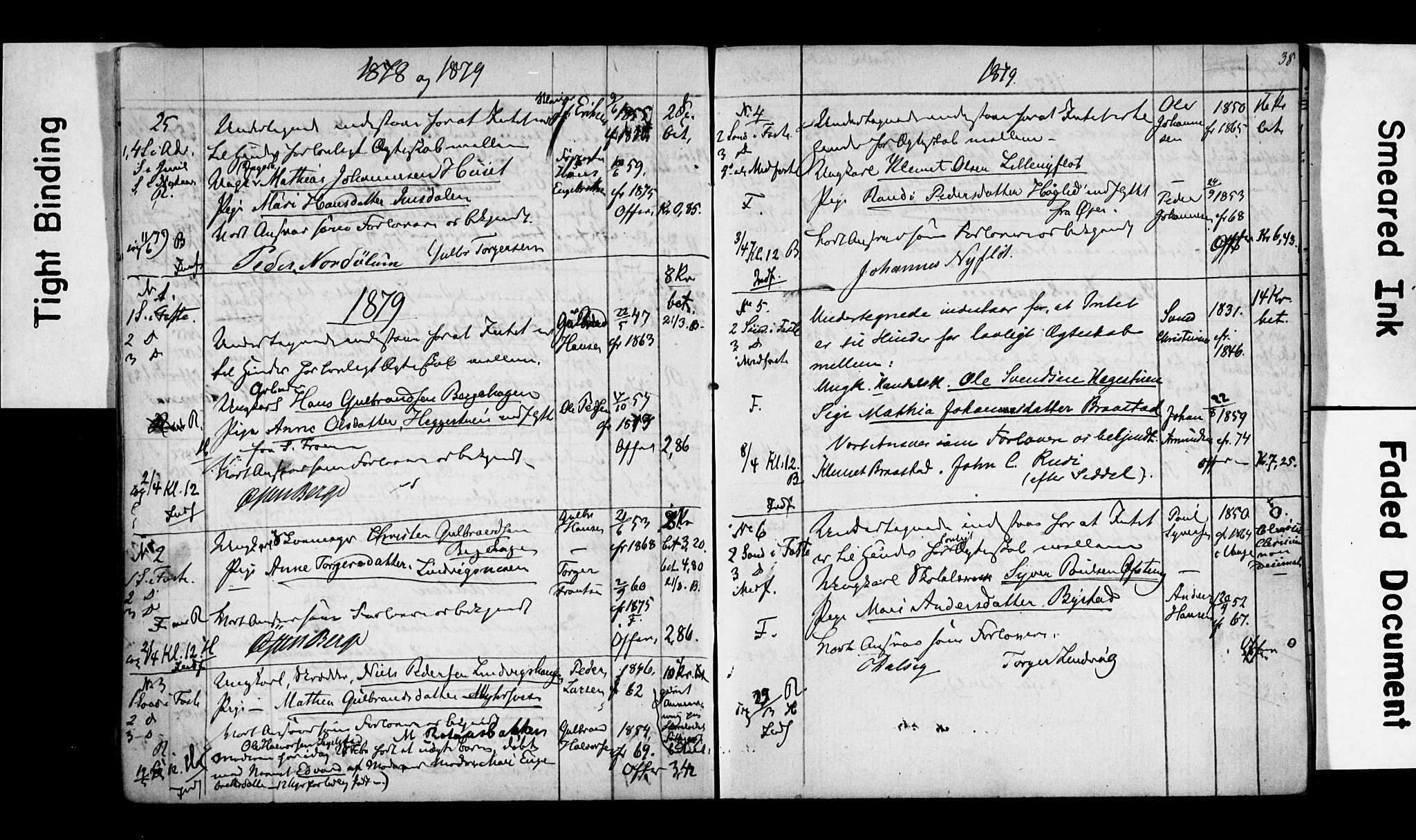 Ringebu prestekontor, AV/SAH-PREST-082/I/Ie: Banns register no. 1, 1868-1886, p. 38