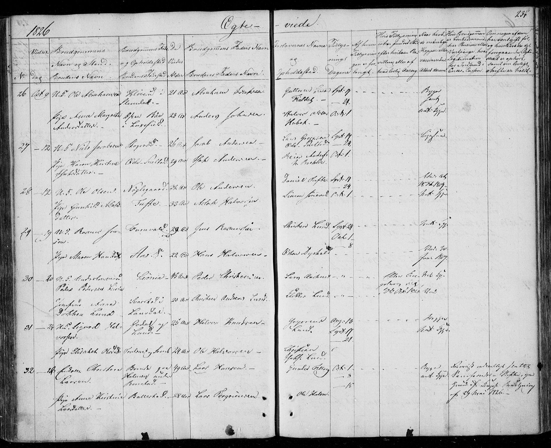 Gjerpen kirkebøker, SAKO/A-265/F/Fa/L0005: Parish register (official) no. I 5, 1823-1829, p. 234