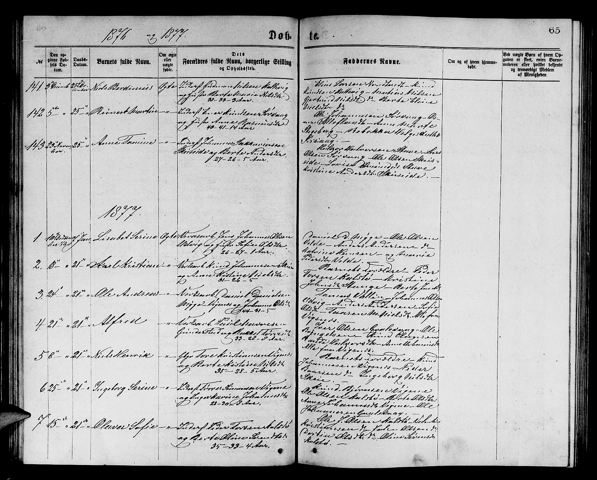 Avaldsnes sokneprestkontor, SAST/A -101851/H/Ha/Hab/L0005: Parish register (copy) no. B 5, 1871-1885, p. 65