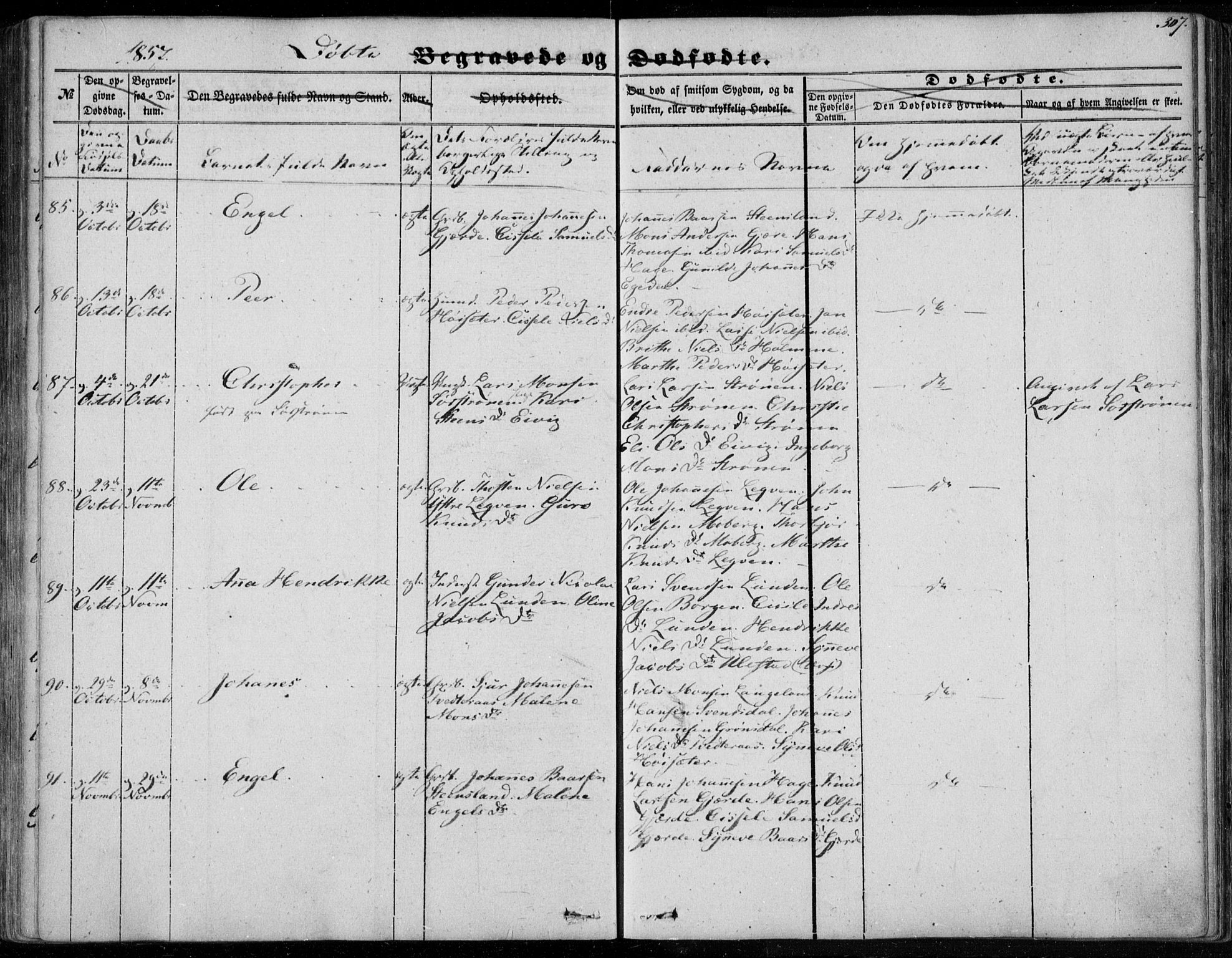 Os sokneprestembete, AV/SAB-A-99929: Parish register (official) no. A 16, 1851-1859, p. 307