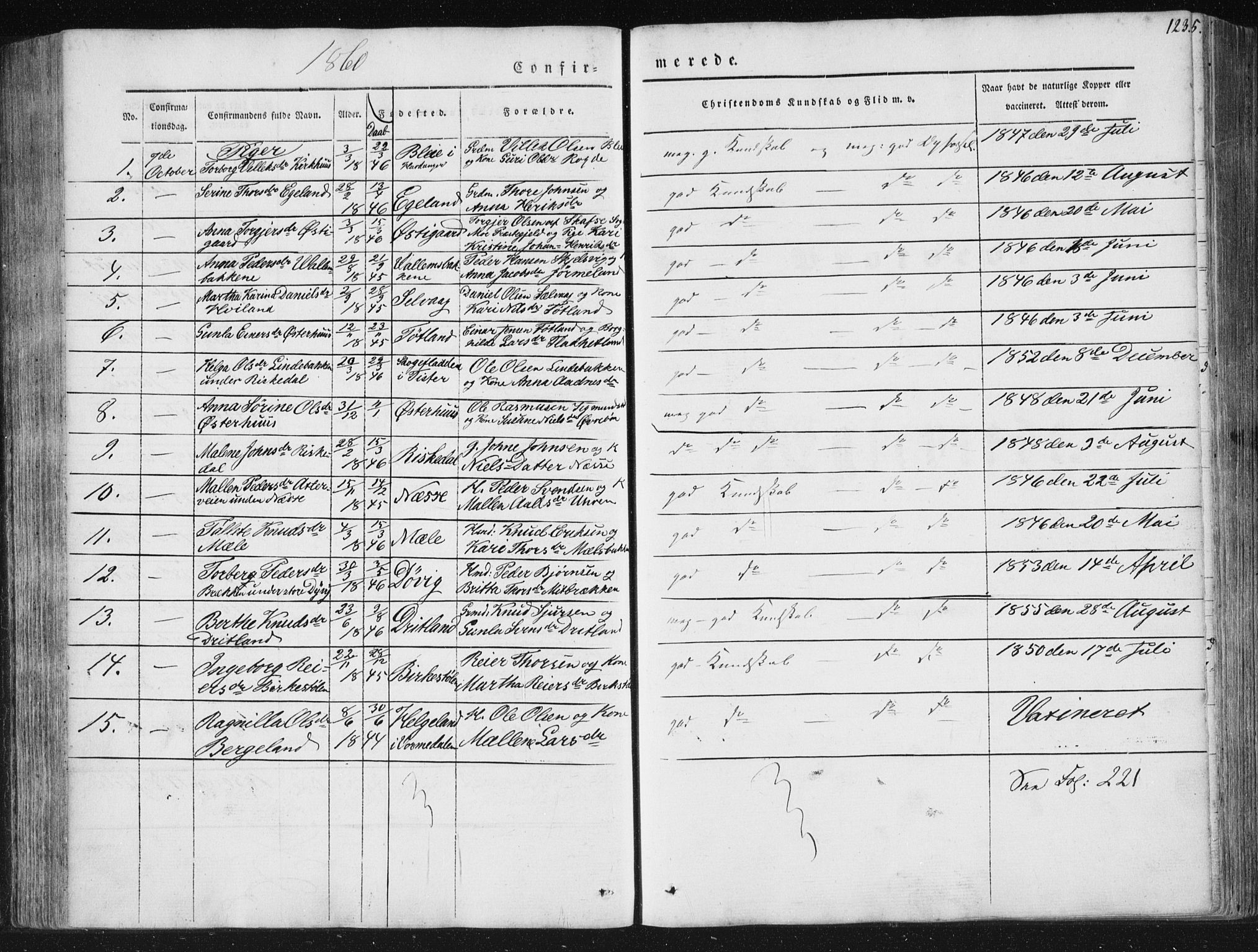 Hjelmeland sokneprestkontor, AV/SAST-A-101843/01/IV/L0008: Parish register (official) no. A 8, 1842-1861, p. 123