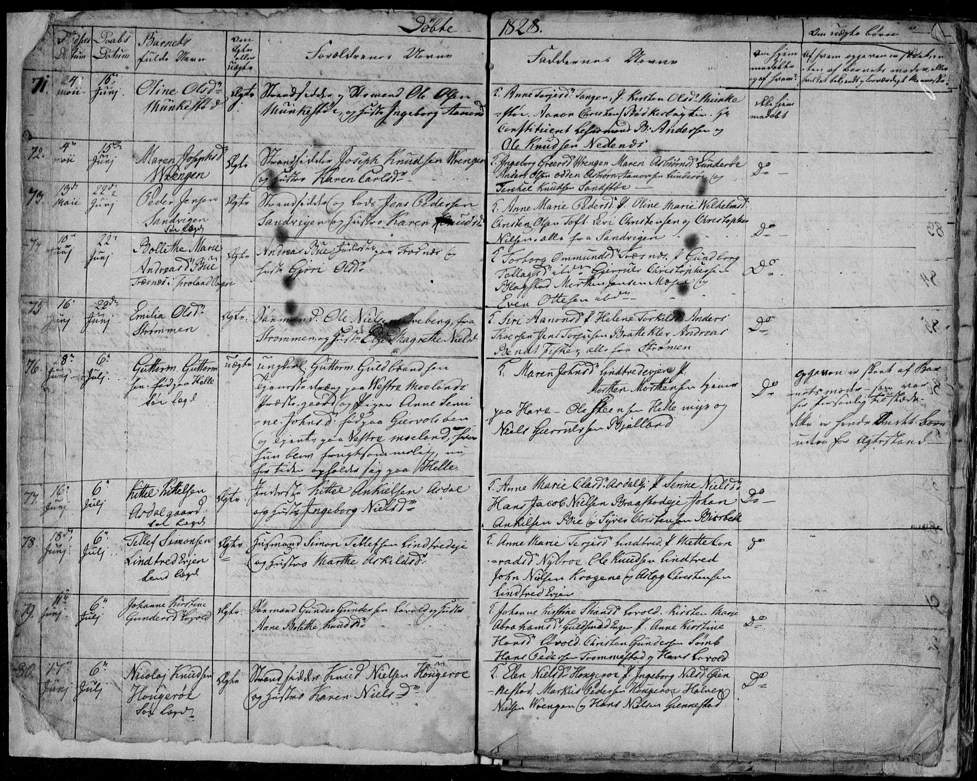 Øyestad sokneprestkontor, AV/SAK-1111-0049/F/Fb/L0004: Parish register (copy) no. B 4, 1828-1833