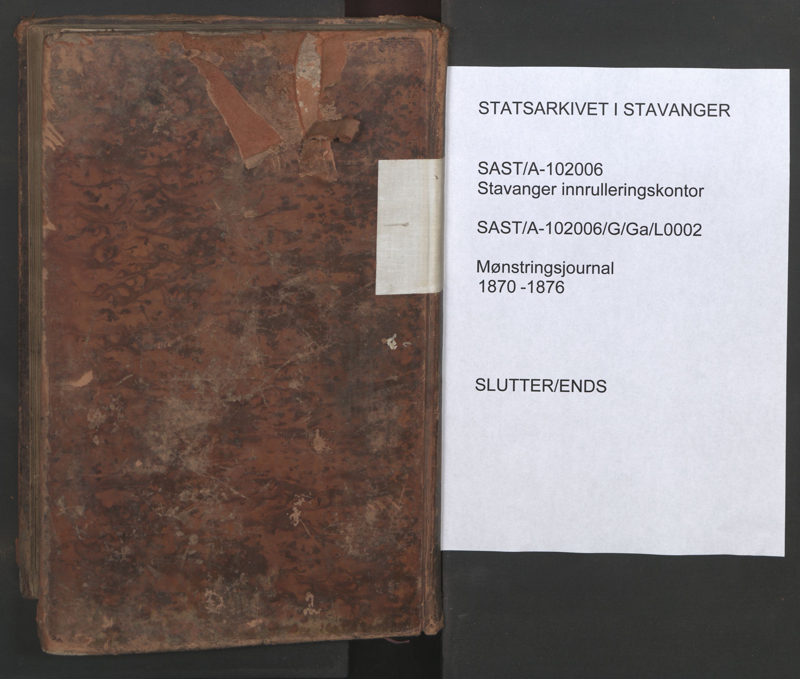 Stavanger sjømannskontor, AV/SAST-A-102006/G/Ga/L0002: Mønstringsjournal, 1870-1876, p. 296